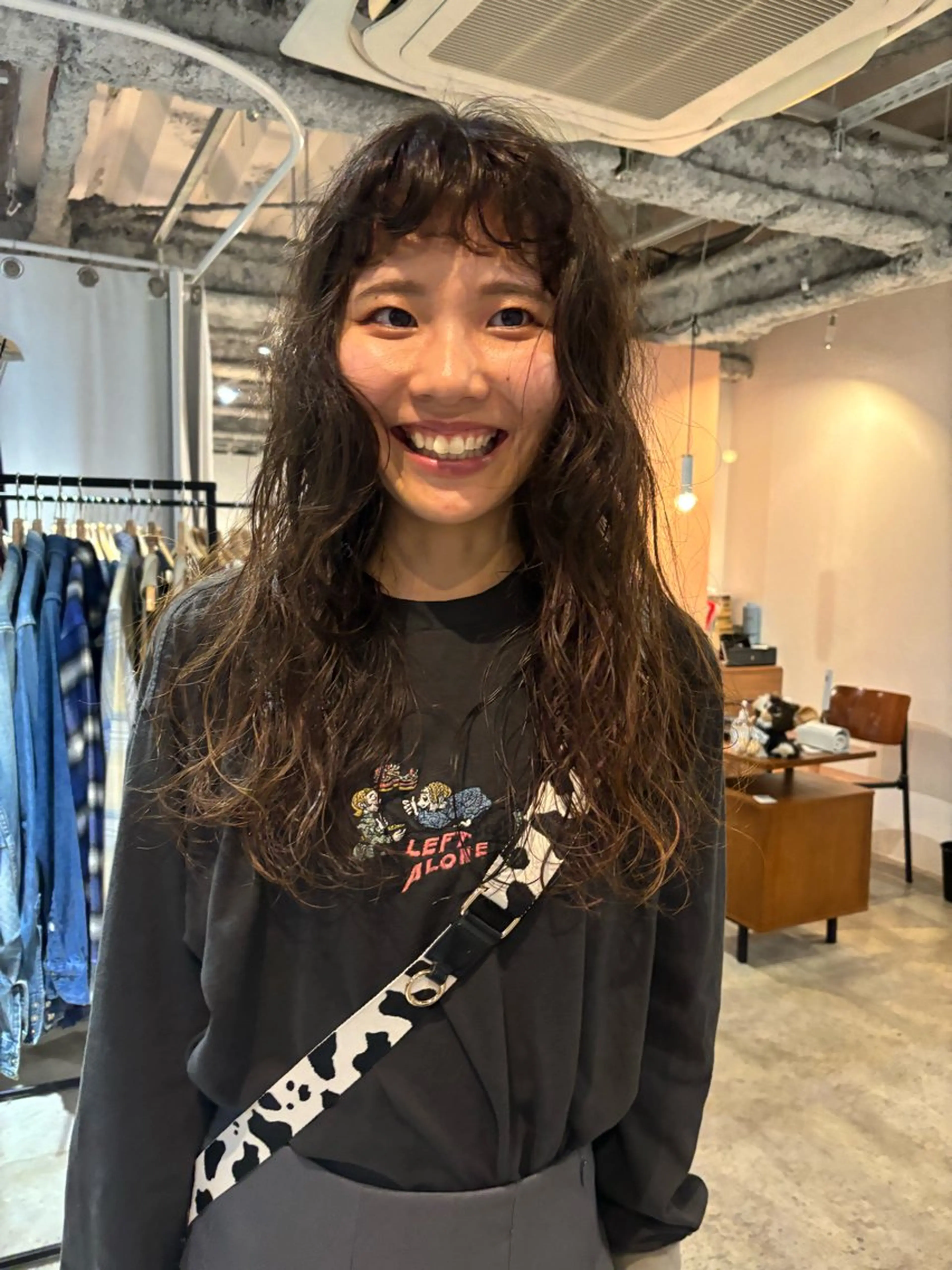 ロング カラー パーマ カット パーマ トリートメント Hayashi Shioriのヘアスタイル