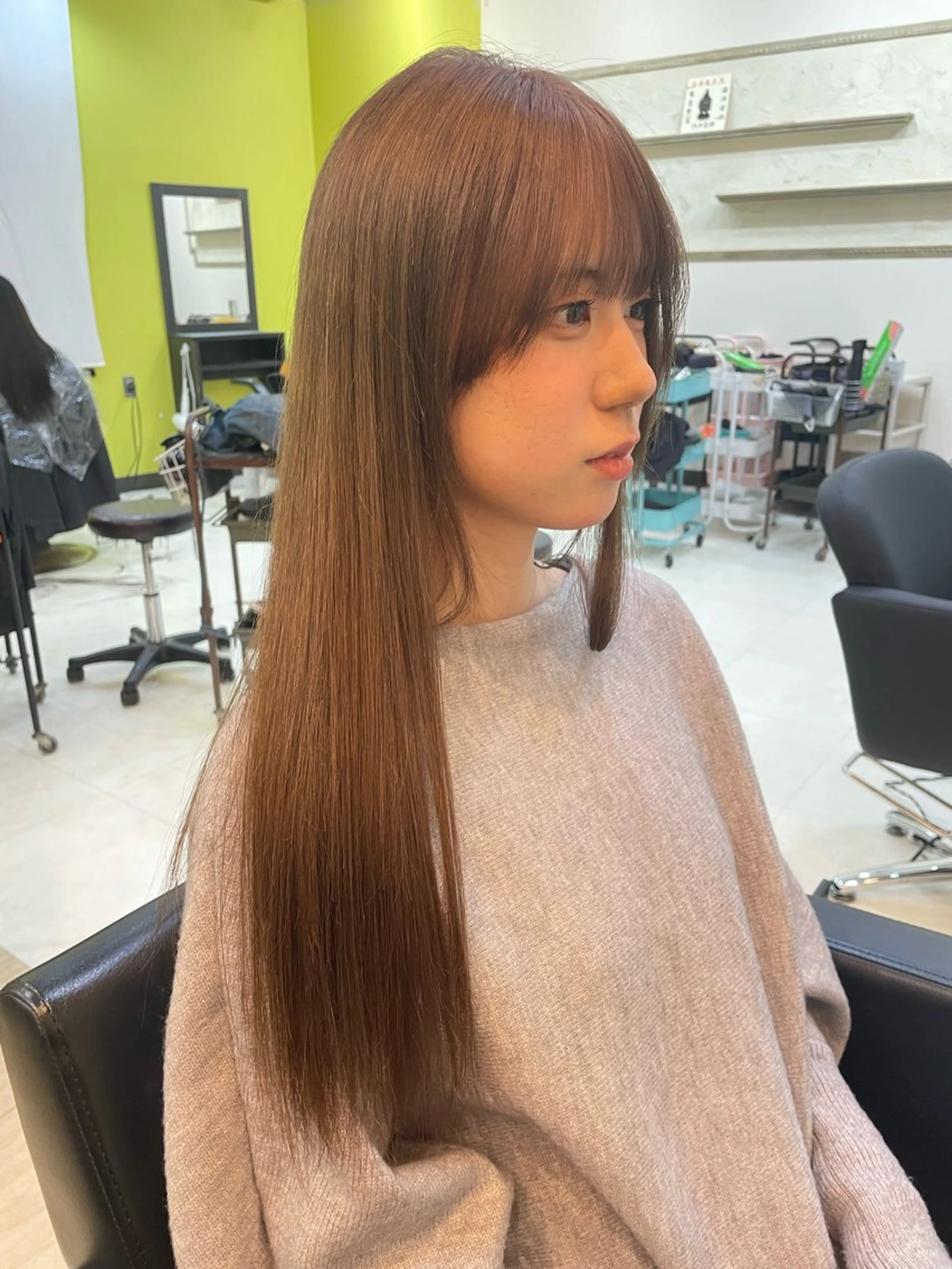 ロング ヘアカラー トリートメント 奥野碧🌈艶髪 /ダメージレスカラーのヘアスタイル