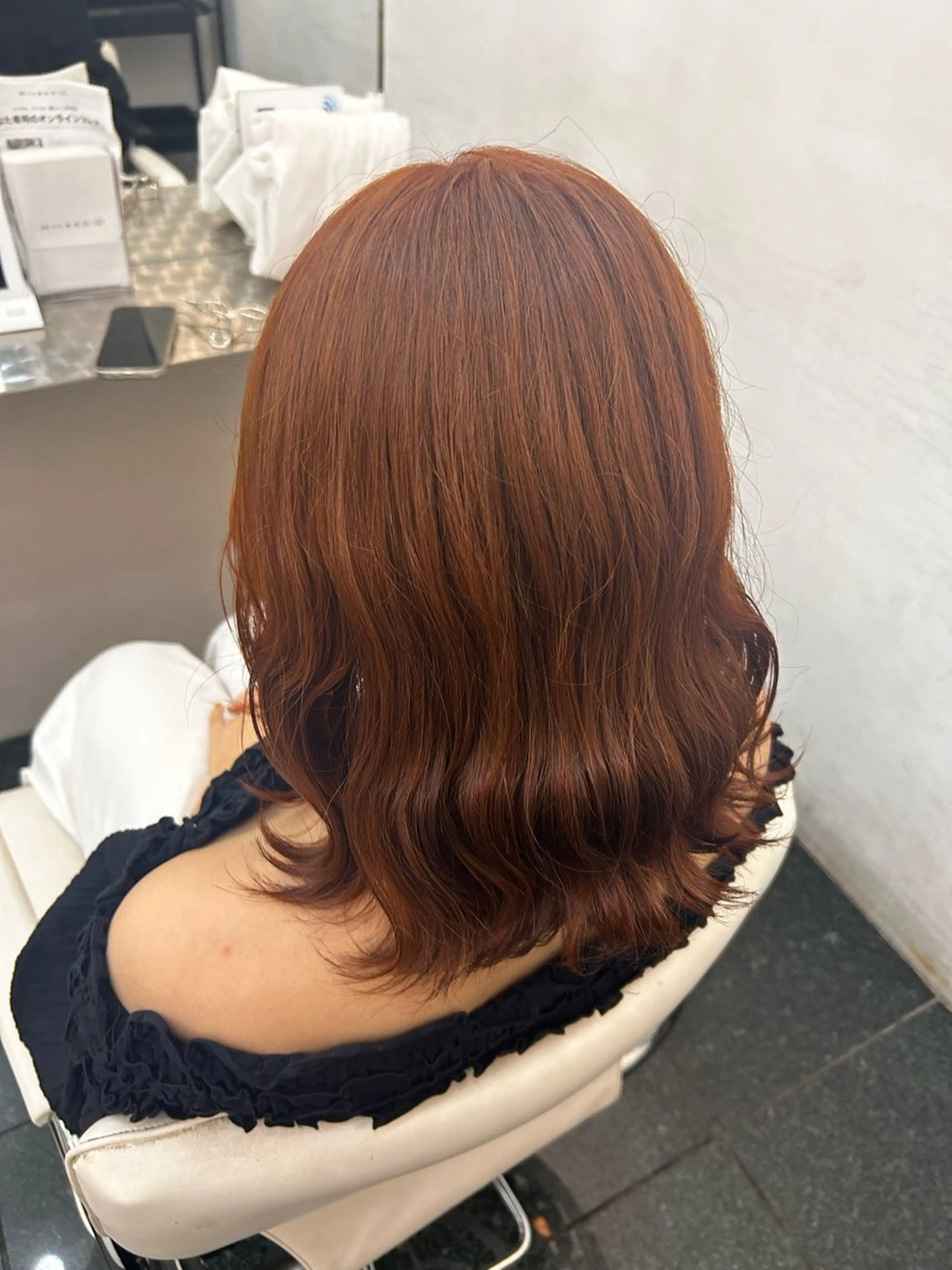 ミディアム カラー ガーリー×韓国🎀 ⟡.·天野結良⟡.·のヘアスタイル