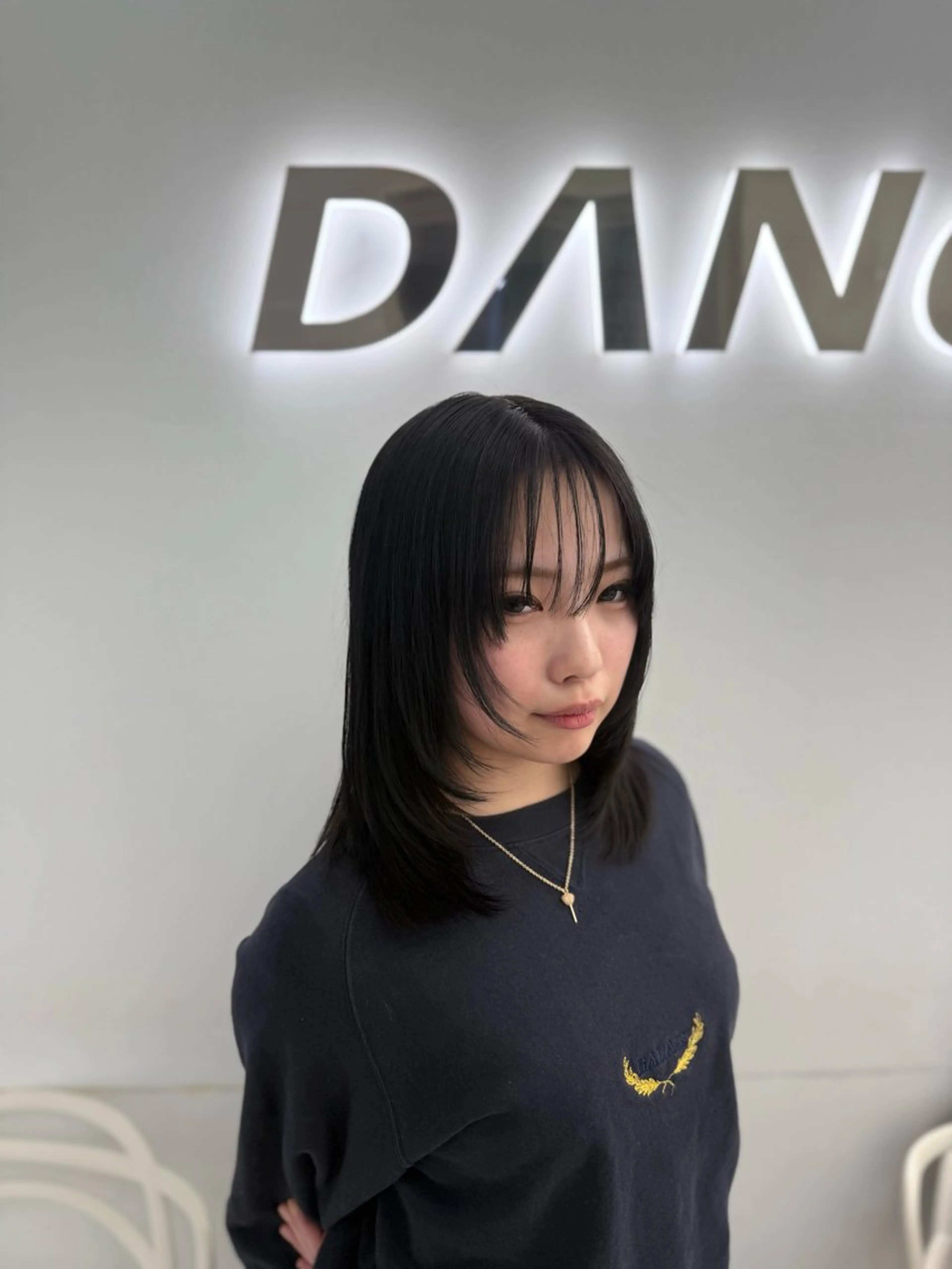 セミロング カラー 中韓レイヤー/ ブラウン🤎はやとのヘアスタイル