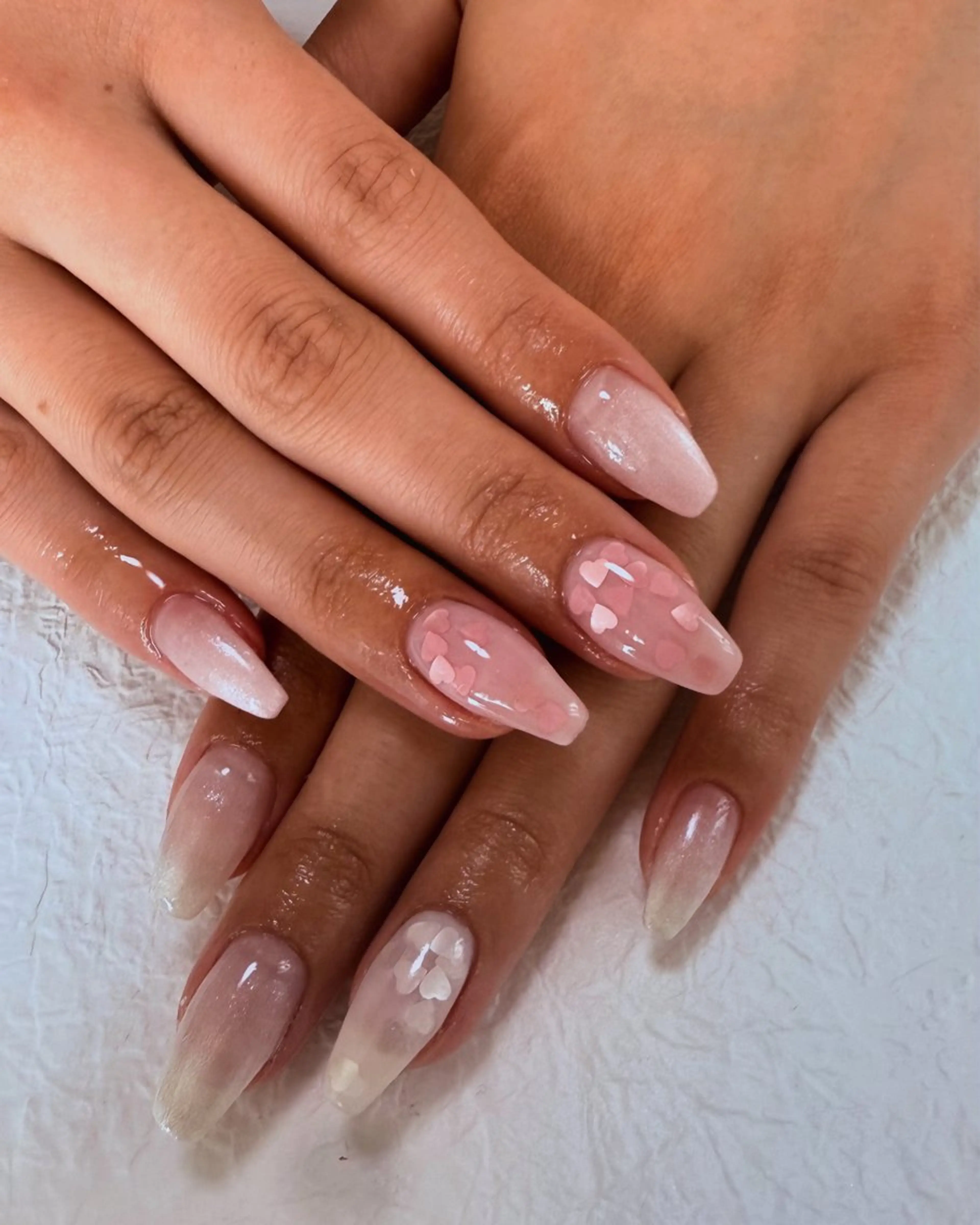 ネイル グラデーション ハート AZNAIL matsudaのネイルデザイン