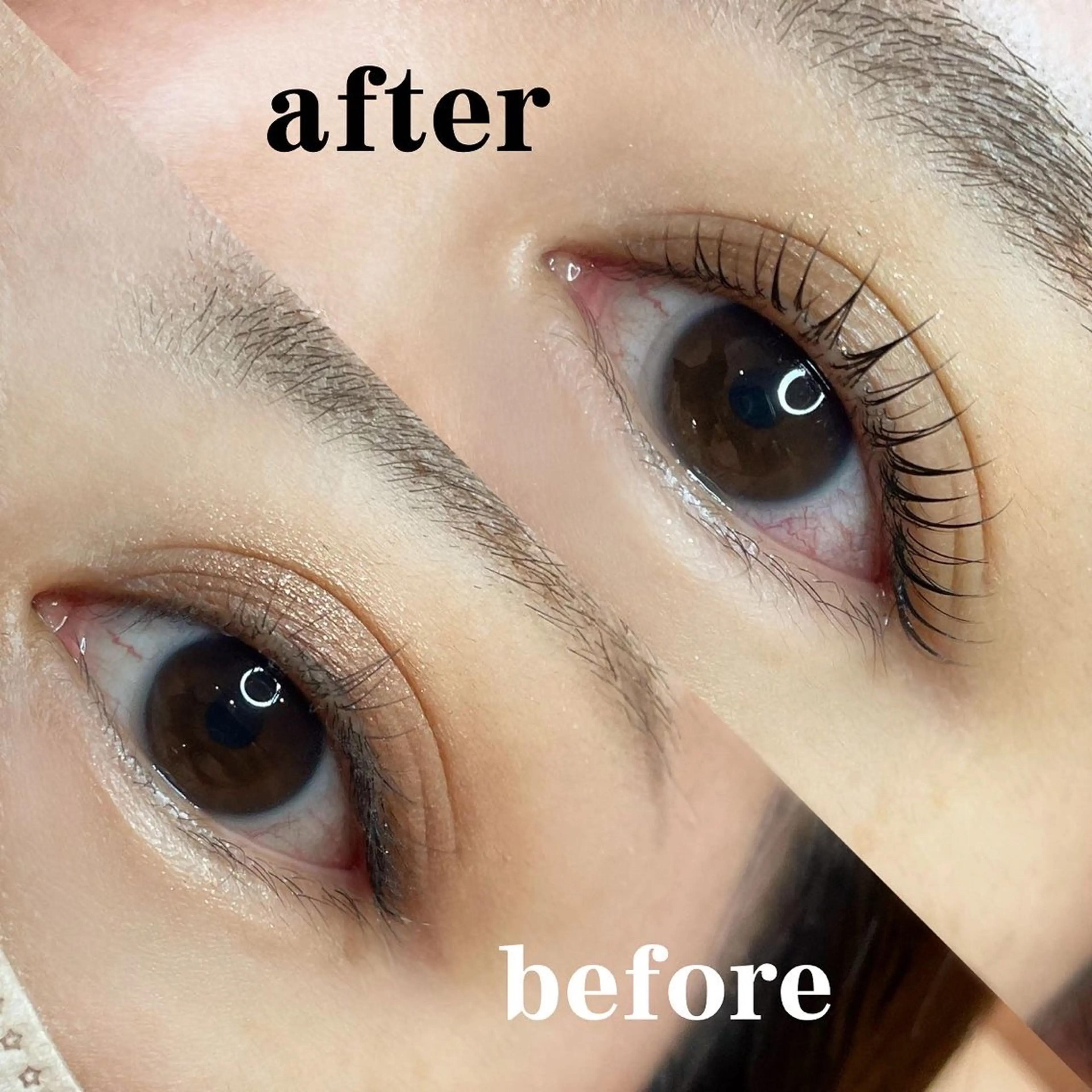 マツエク・マツパ ナチュラル まつげパーマ 一重×まつ毛パーマ times salon所属・ボウ🪞ヘアセット /マツパ/眉毛のヘアスタイル