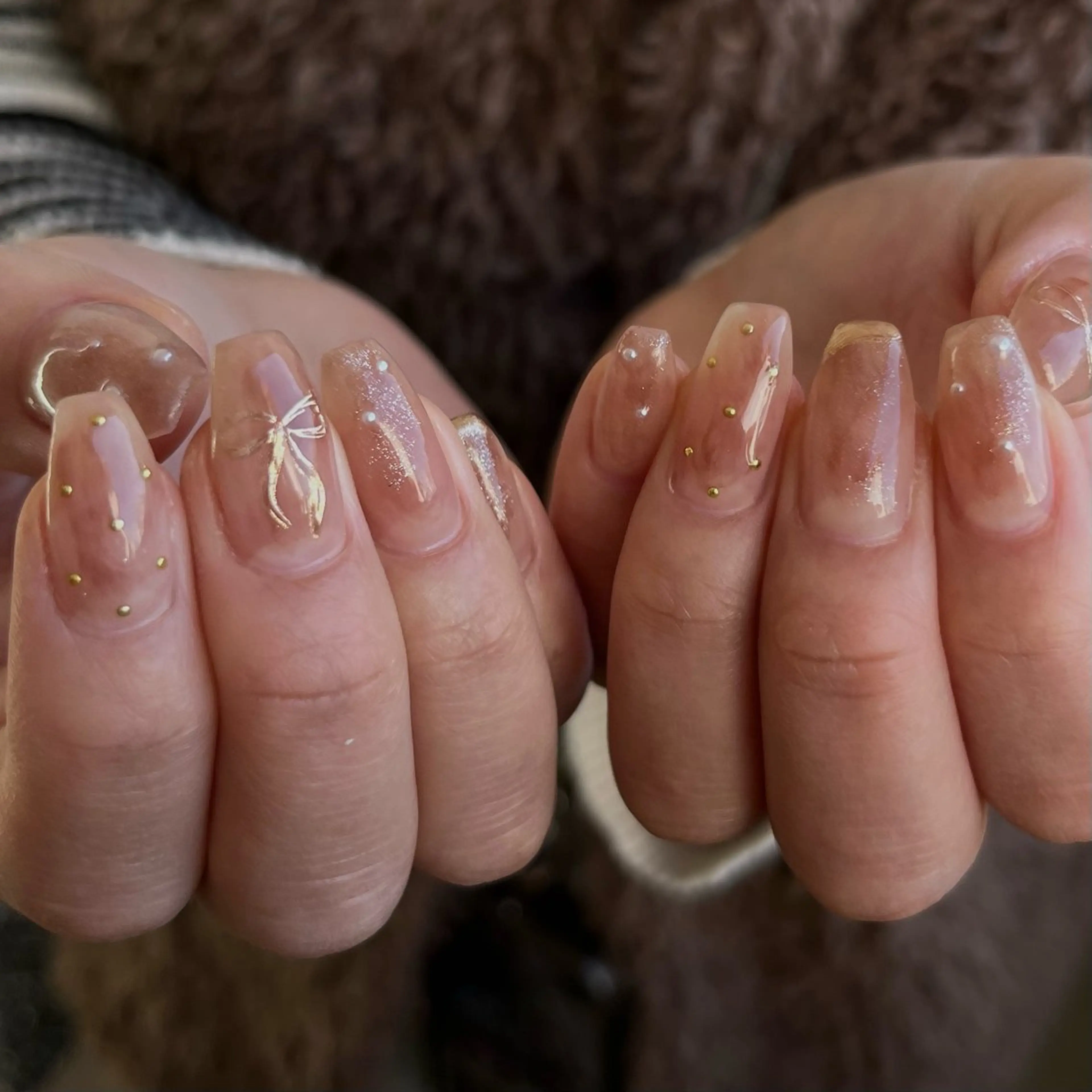 ネイル ハンドネイル Ray. ちゅるん系ニュアンスのネイルデザイン