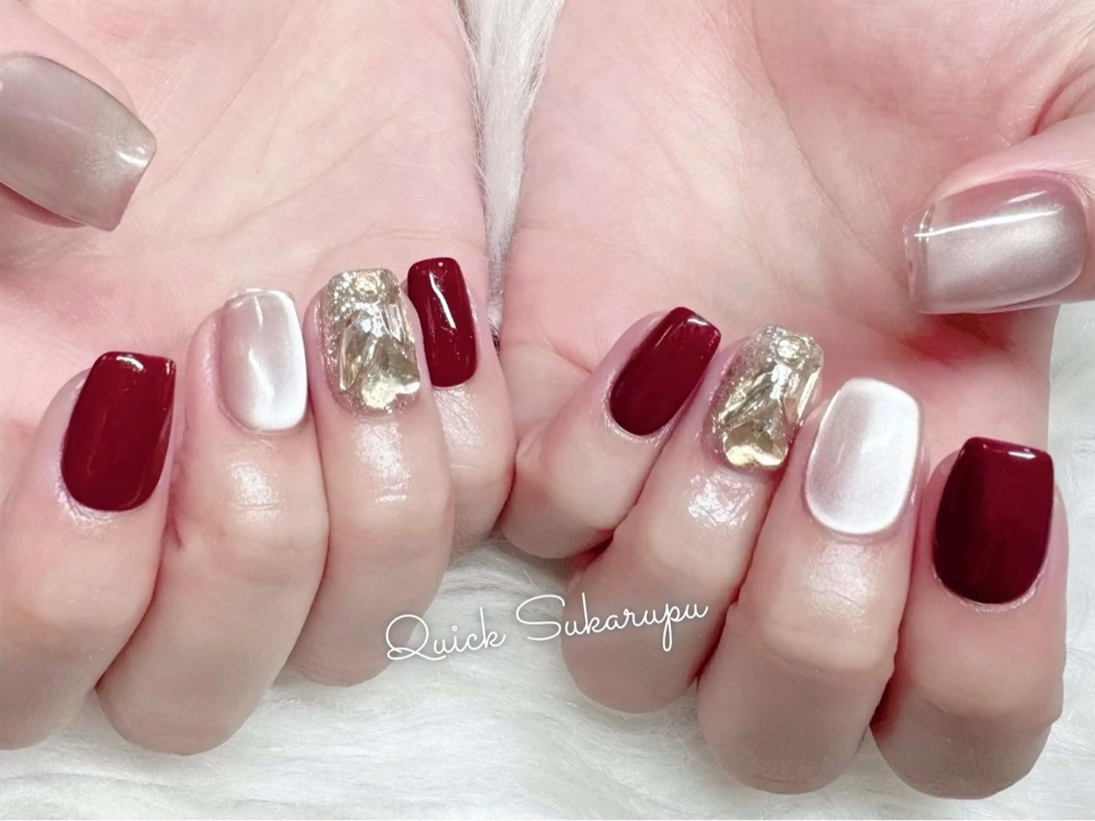 ショート 韓国風ヘア Quick Sukarupu新宿のネイルデザイン