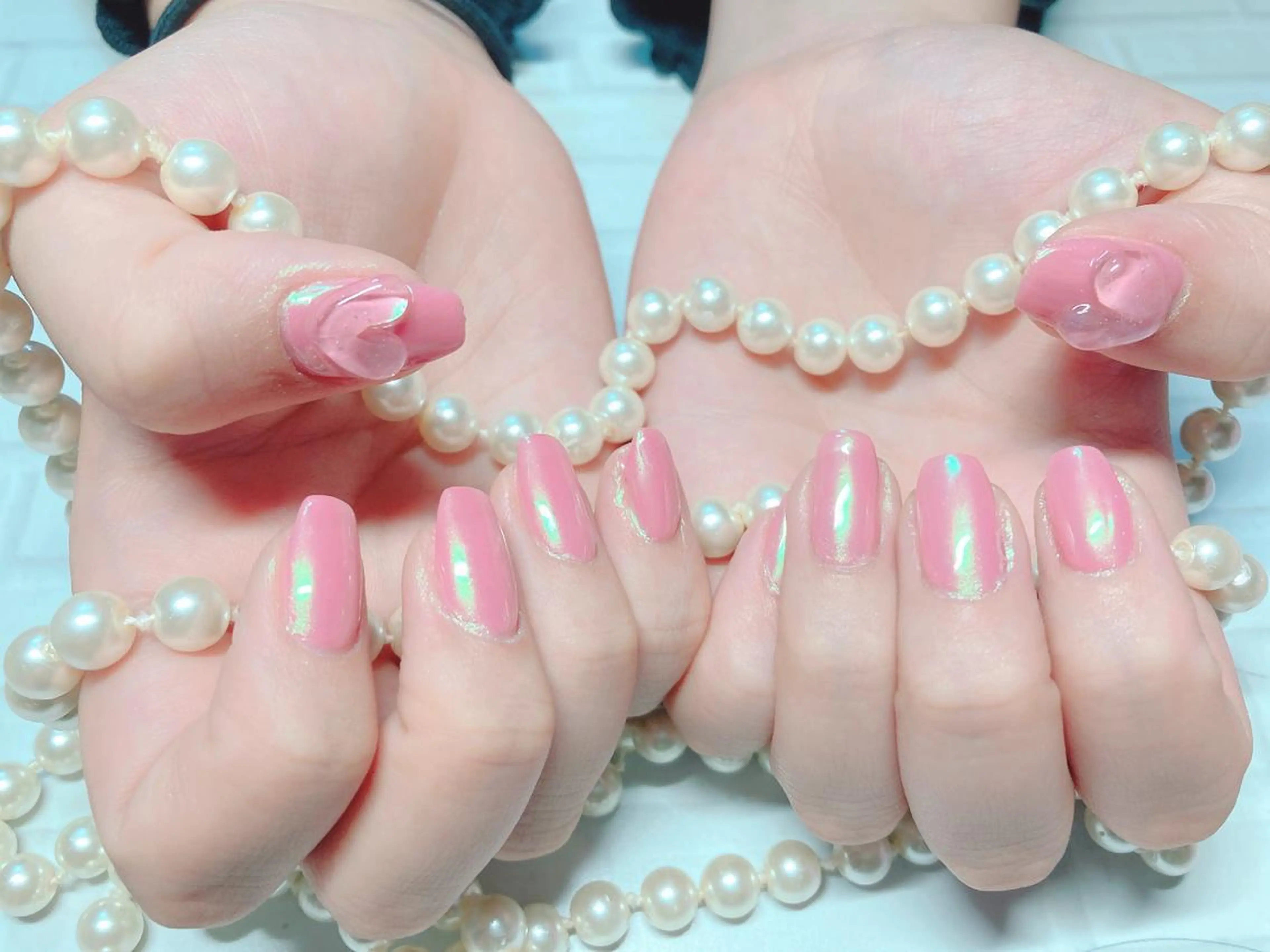 ネイル クリアネイル ハート ハンドネイル ハンドケア ネイルサロン HARRYS所属・ネイル・脱毛サロン HARRYSのエステ・リラクイメージ