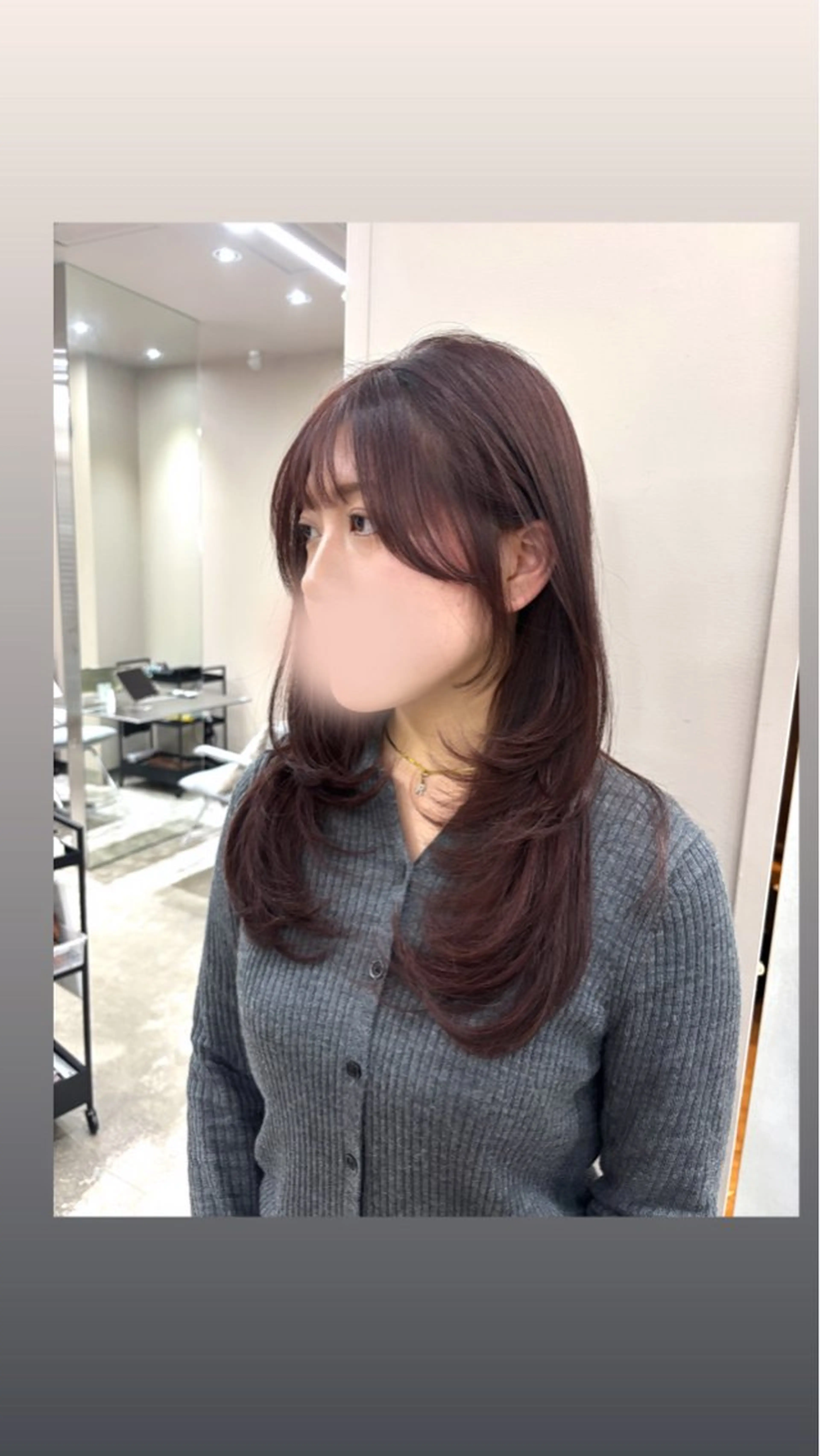 ロング カット ヘアカラー トリートメント コトネ🫧 韓国風レイヤーカットのヘアスタイル