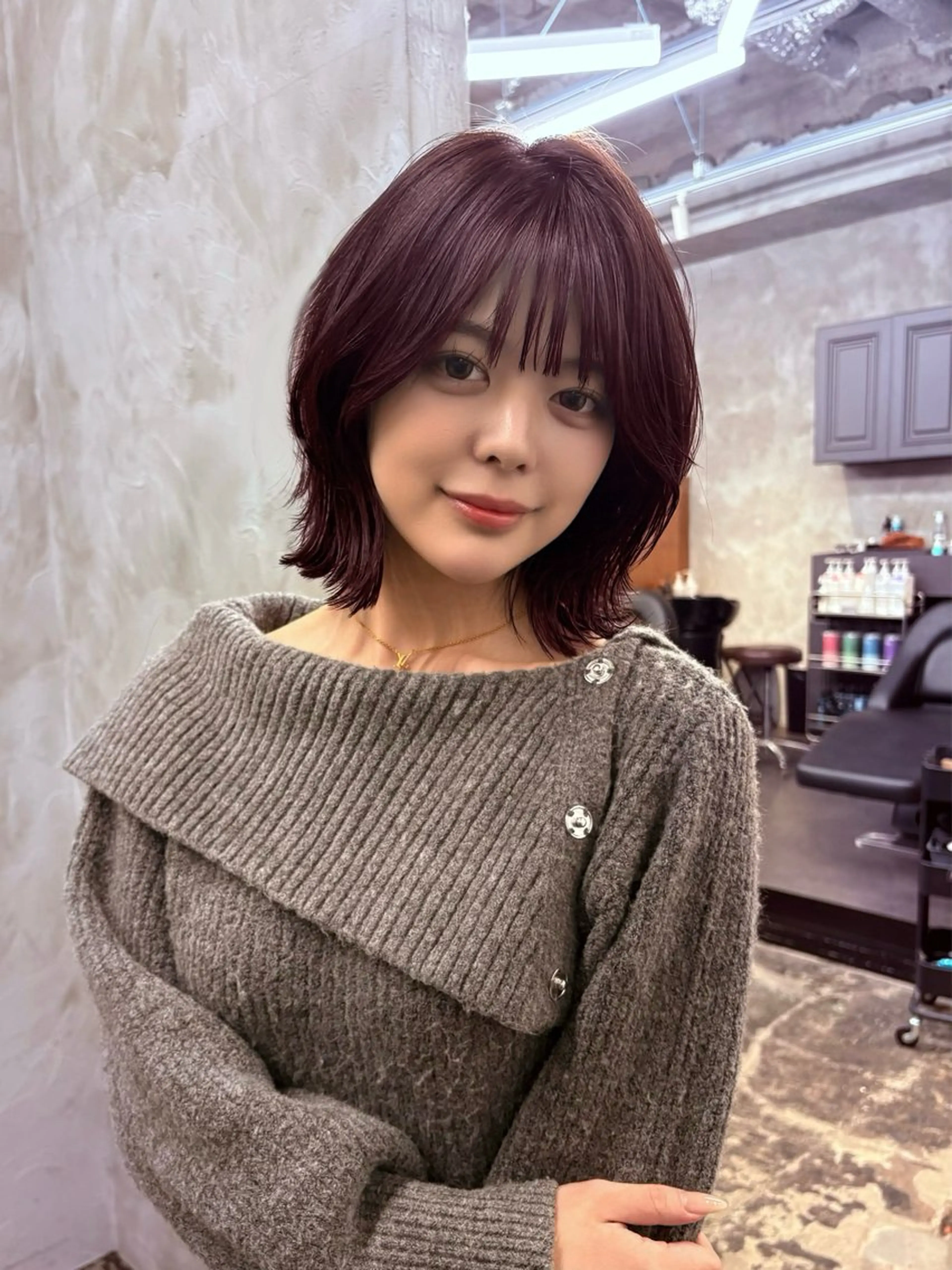 ショート カラー カット ヘアカラー ハイライト、レイヤー カット/西梅田/中西のヘアスタイル