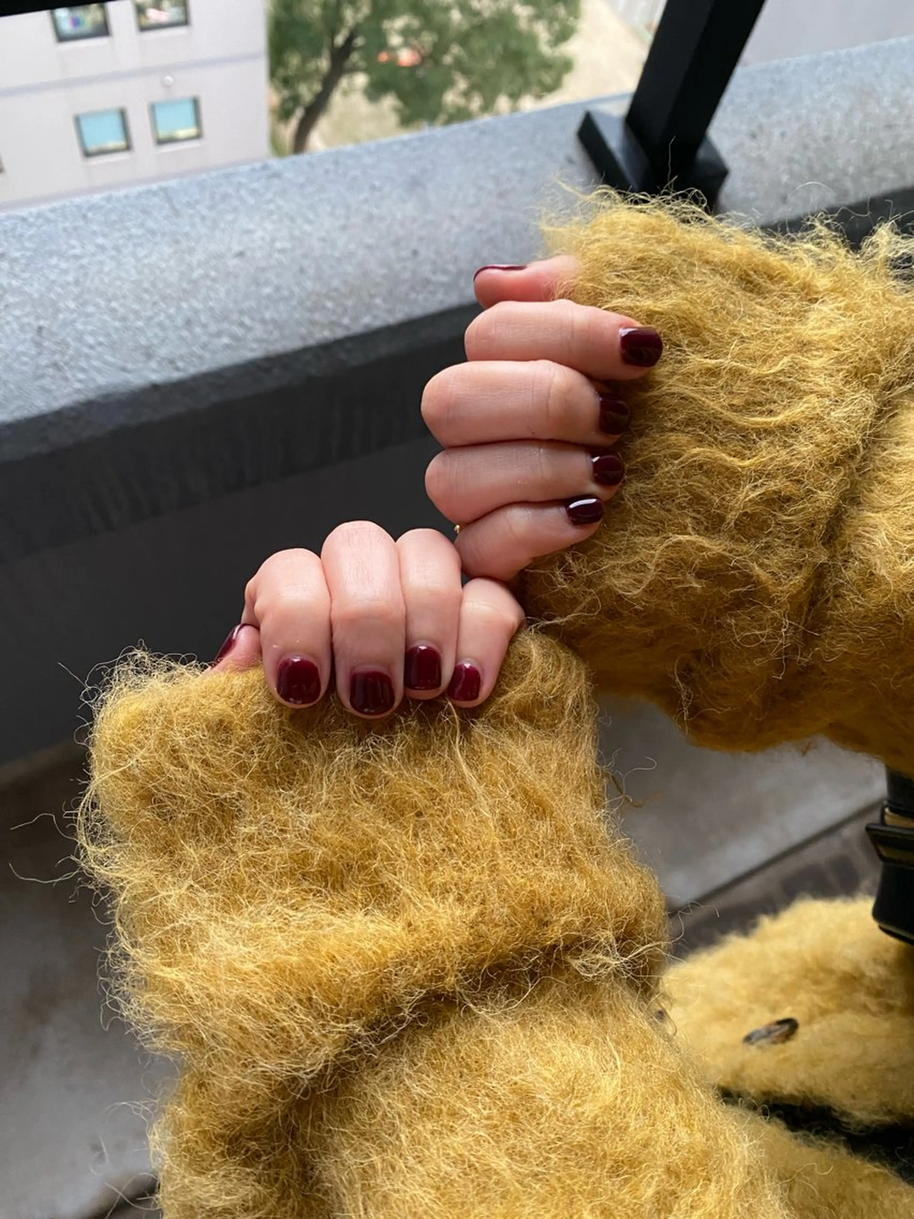 ネイル ボルドー ジェルネイル 韓国ネイル マットネイル ワンカラーネイル lol's所属・lol's na2のネイルデザイン