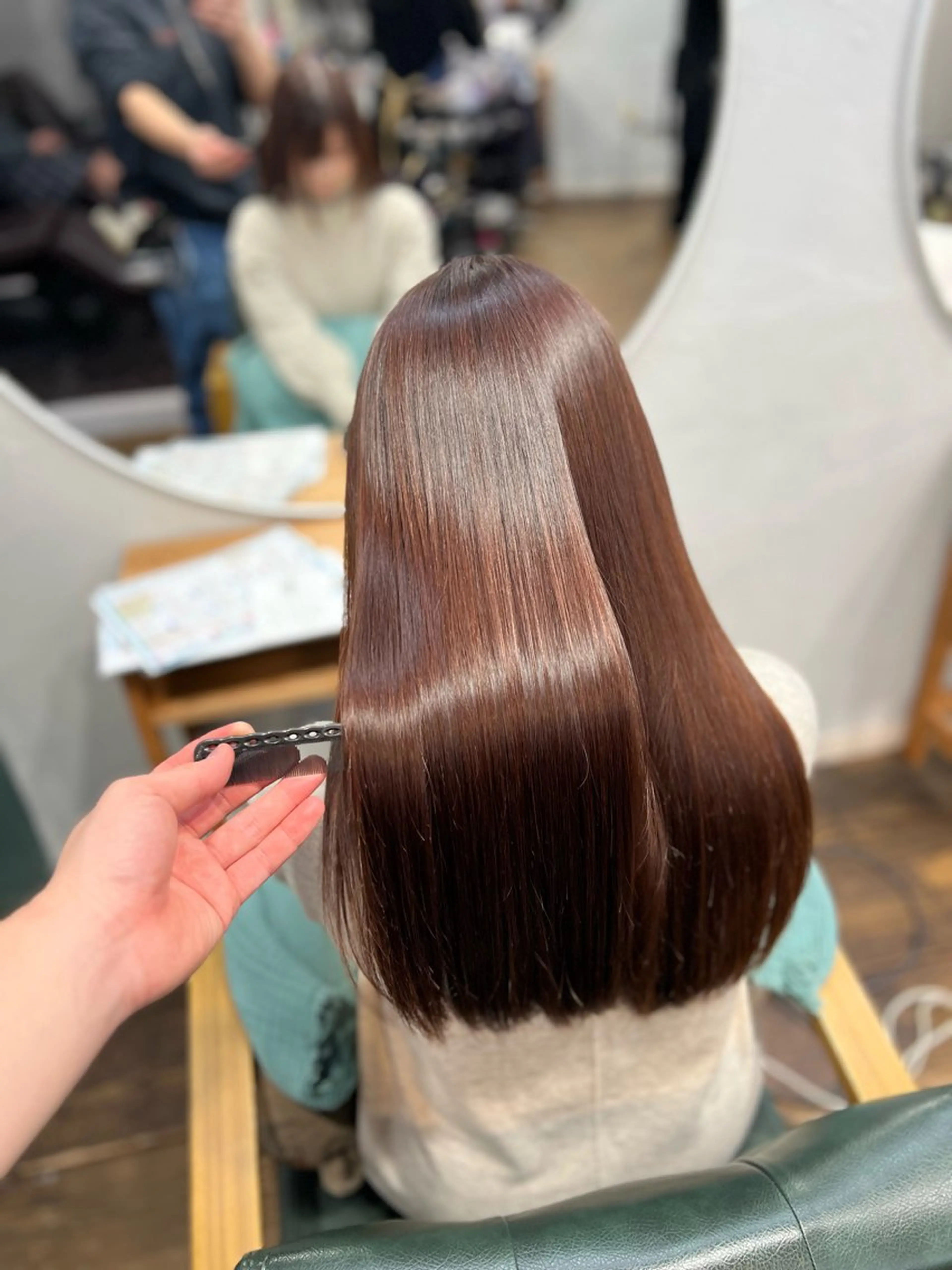 ロング 縮毛矯正 cuore/ みく/艶カラーのヘアスタイル