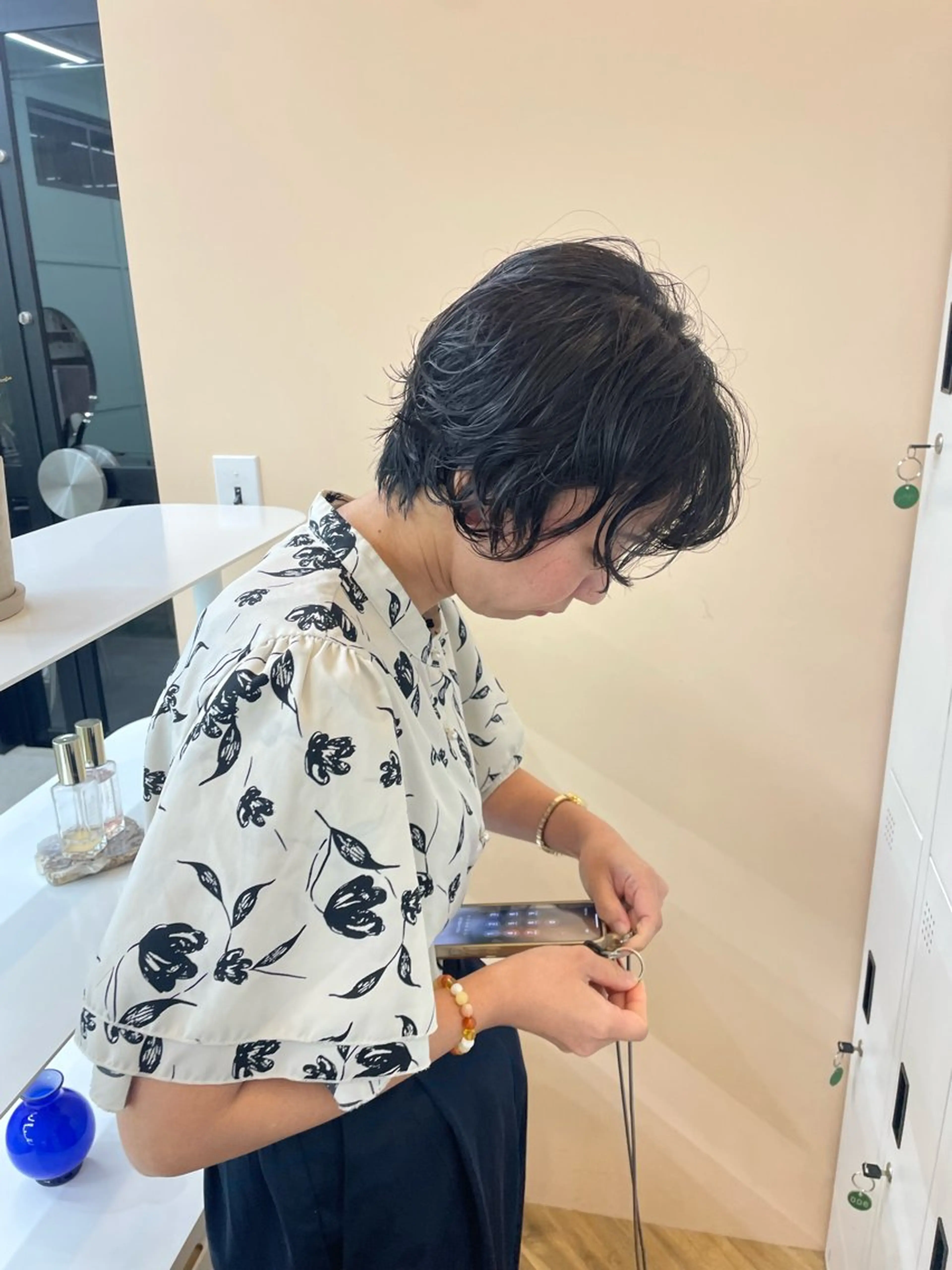 ショート パーマ ショートヘア カットモデル/ ハイトーン/ゆうあのヘアスタイル