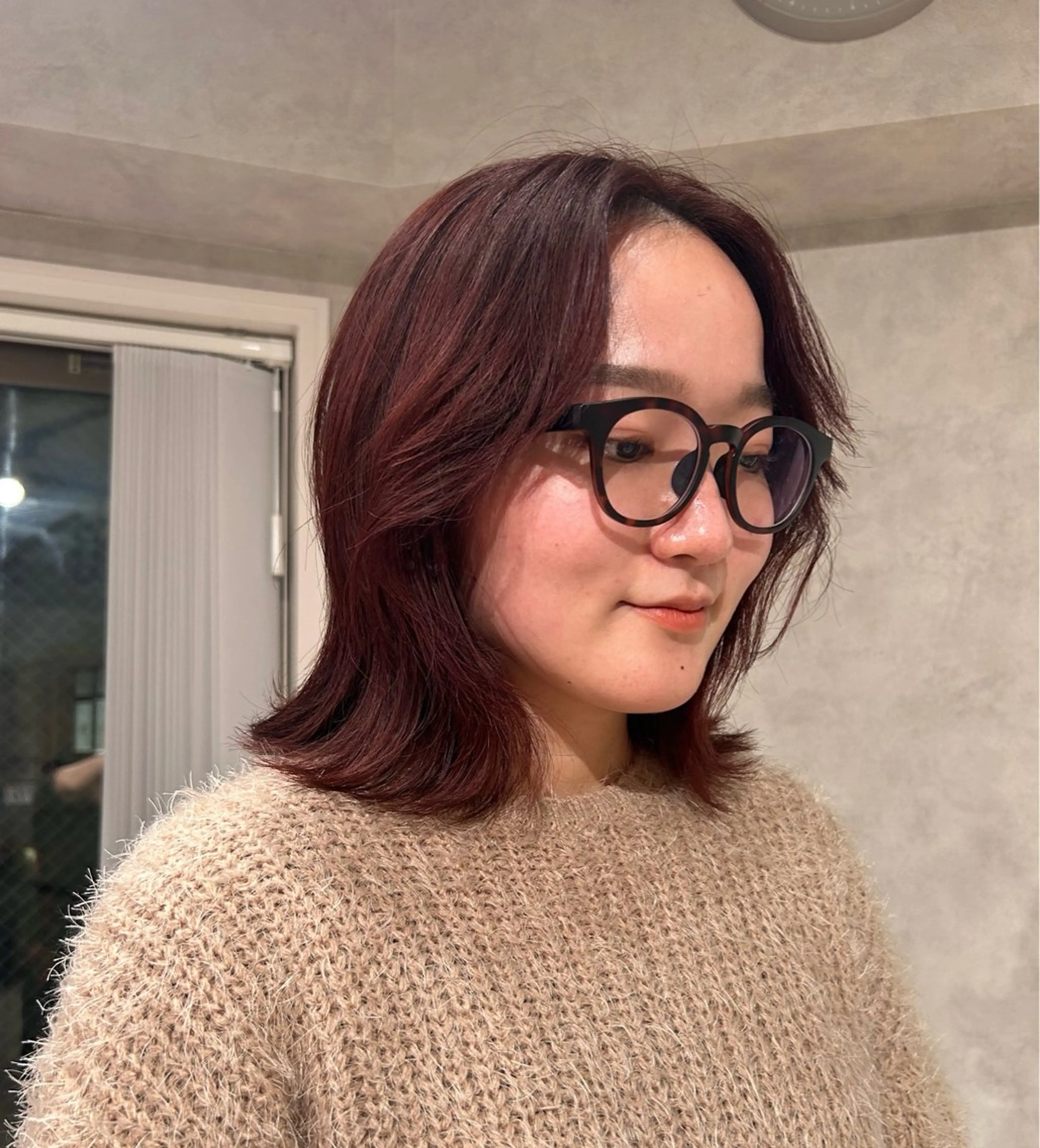 ミディアム カラー パーマ ayano/パーマ/ 暖色カラーのヘアスタイル