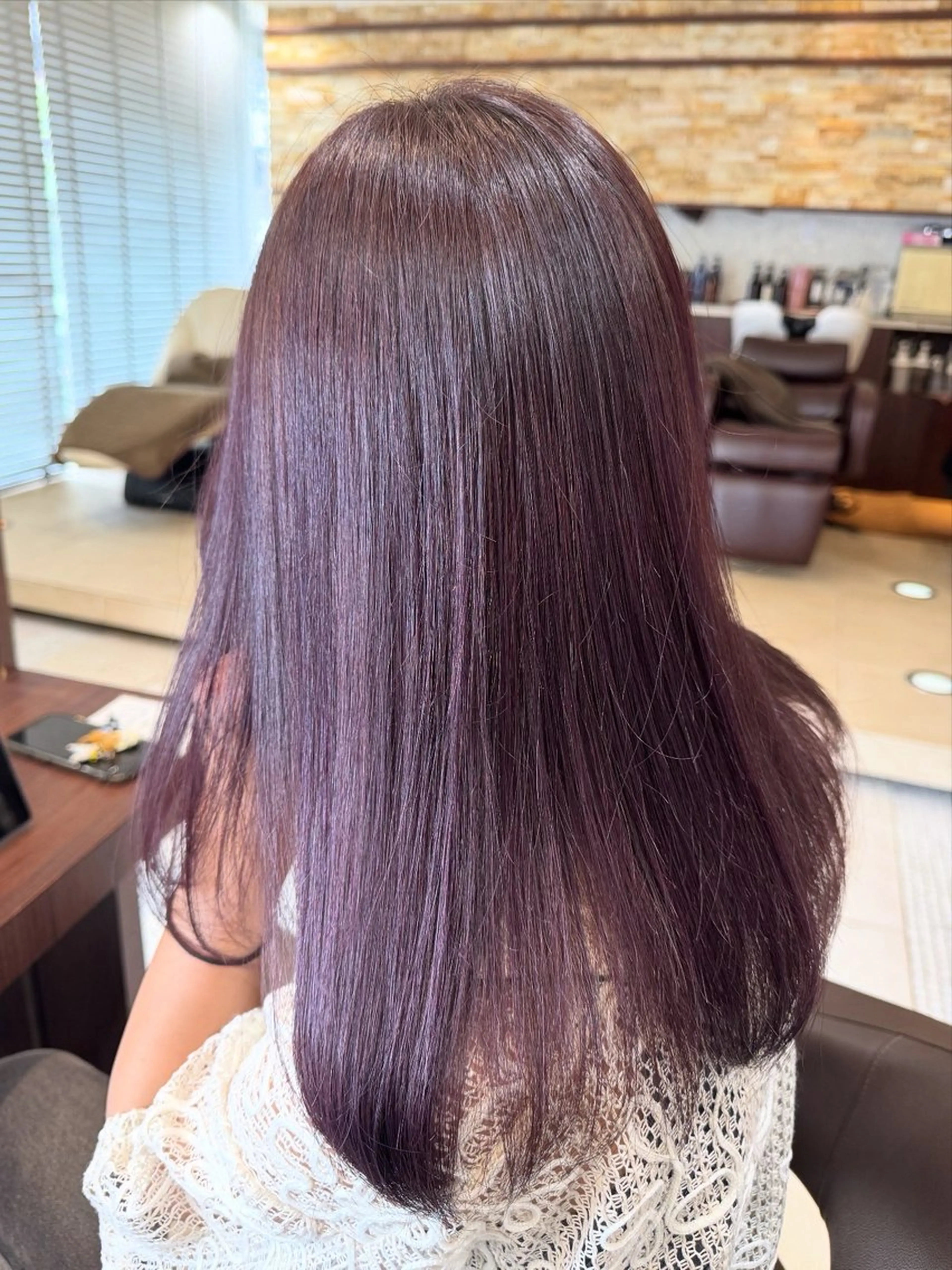 セミロング カラー ブリーチ 透明感カラー ダブルカラー ラベンダーカラー ブリーチなしカラー akane 🌼韓国スタイル🌼のヘアスタイル