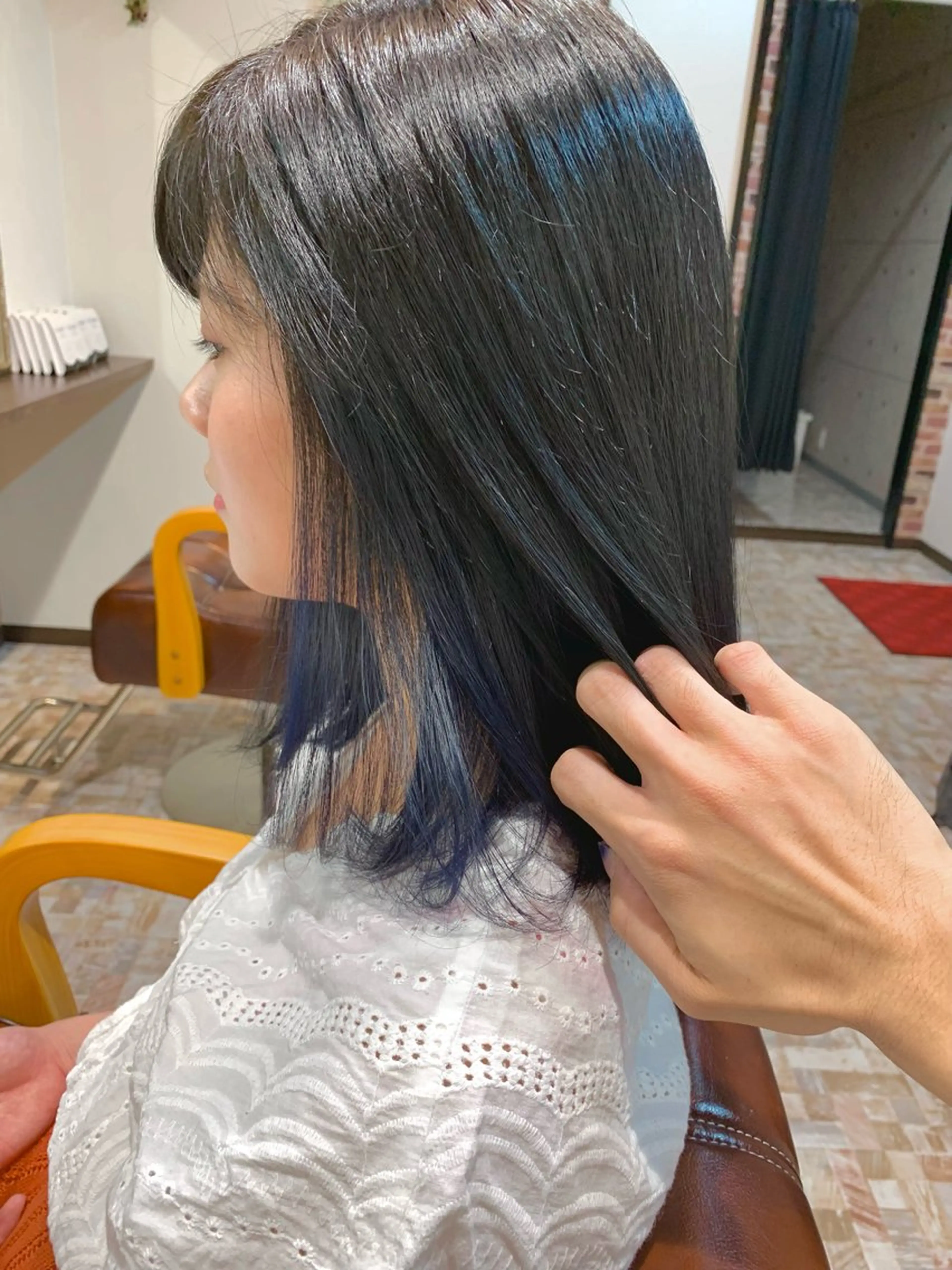 ミディアム カラー 神野 洸都のヘアスタイル