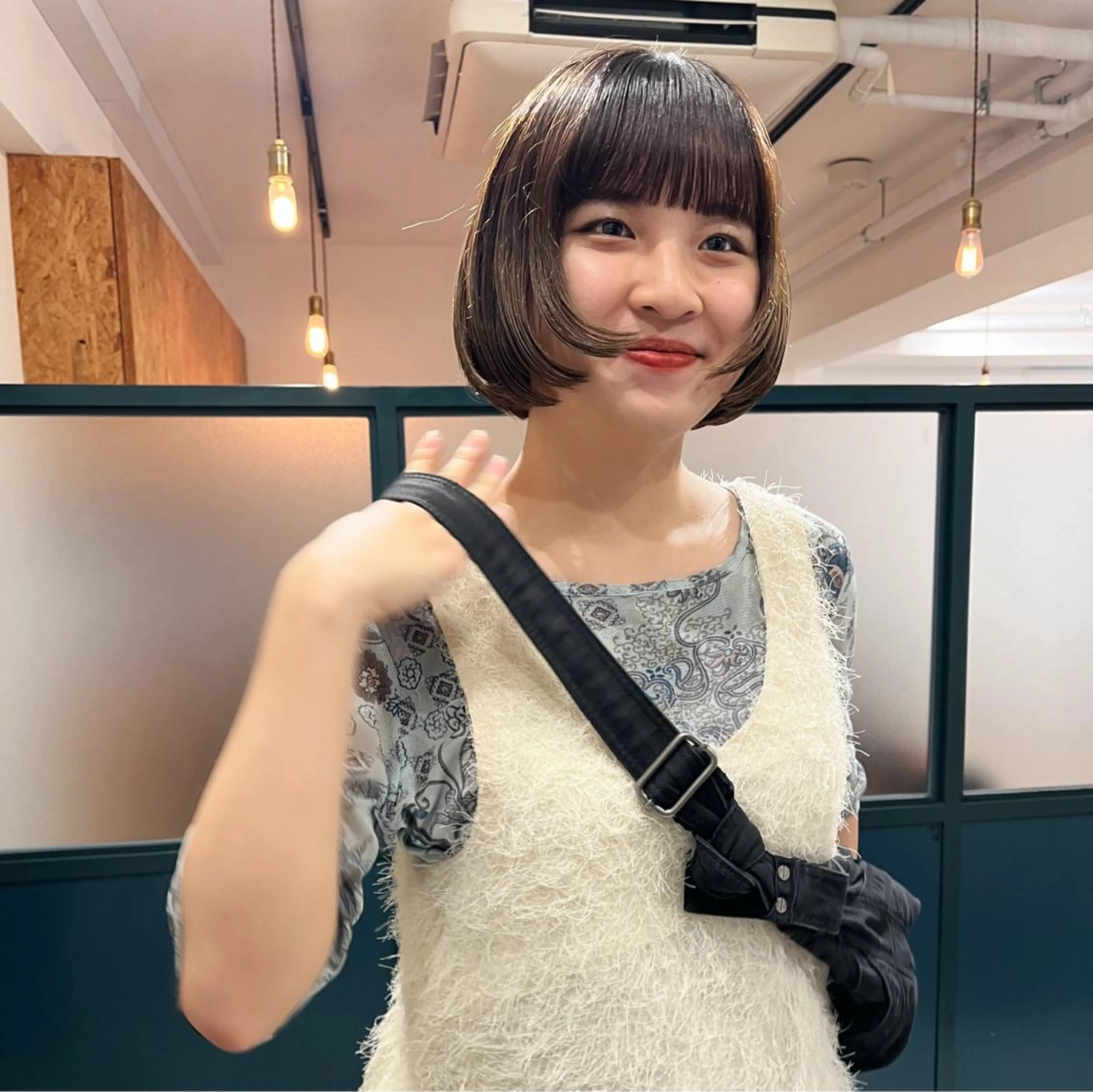 ショート カラー ボブ 暖色/パーマ 🌼クニトウメイのヘアスタイル