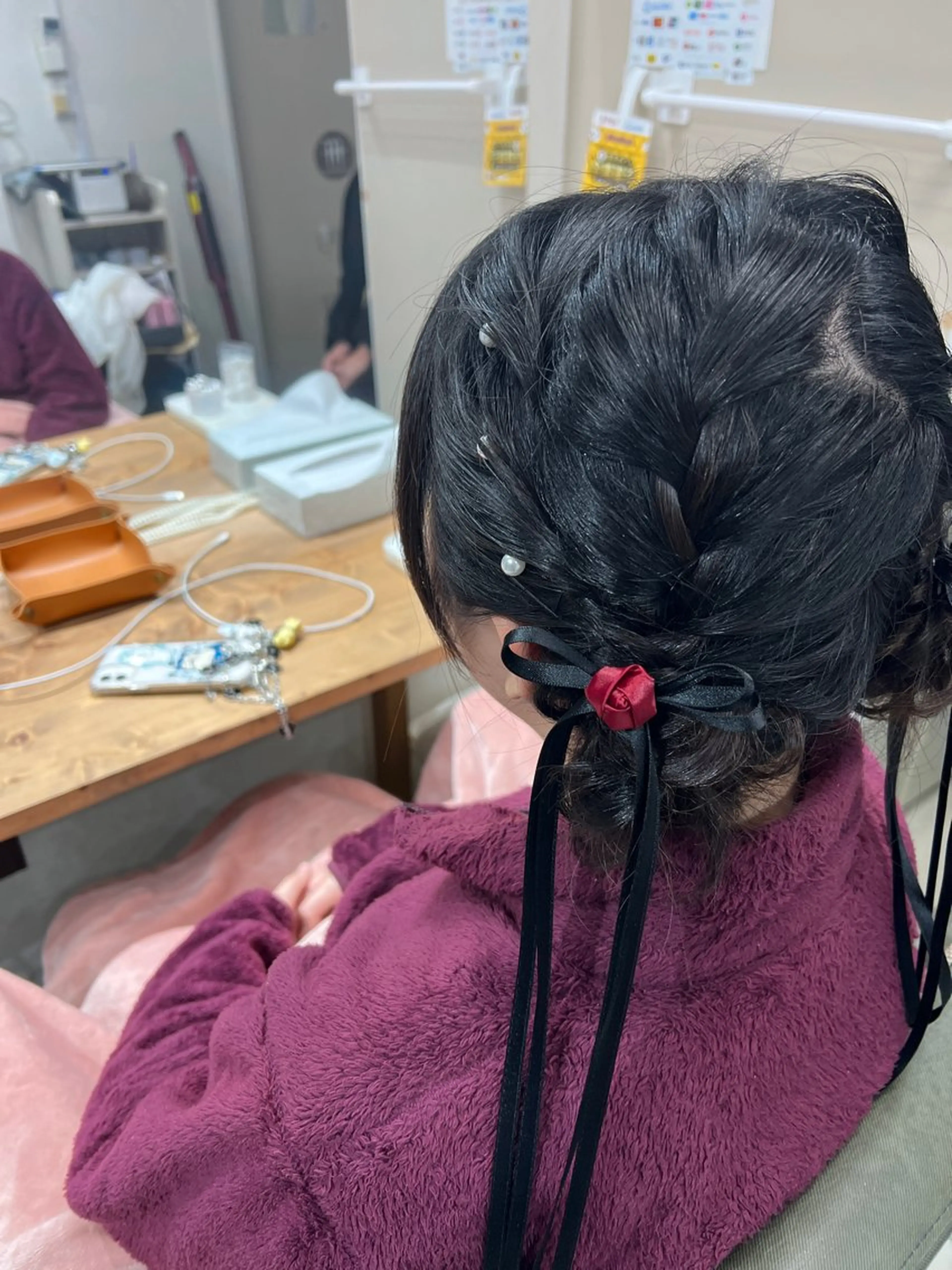 ミディアム ヘアアレンジ お団子ヘア ボブ 山室 敬義のヘアスタイル