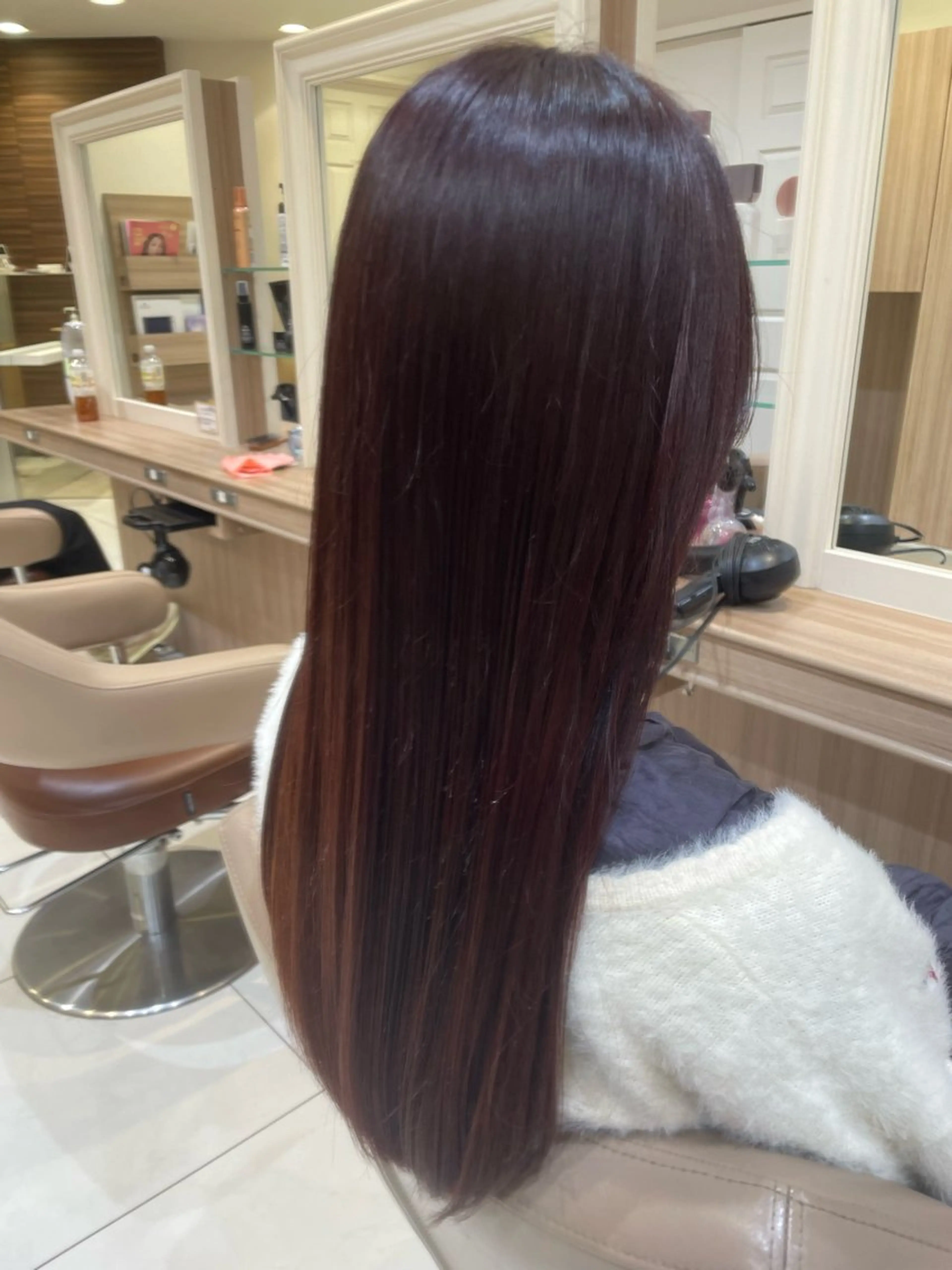 ロング カラー カット ヘアカラー トリートメント 韓国ヘアメイク🎀/ 縮毛矯正✨山本媛香のヘアスタイル