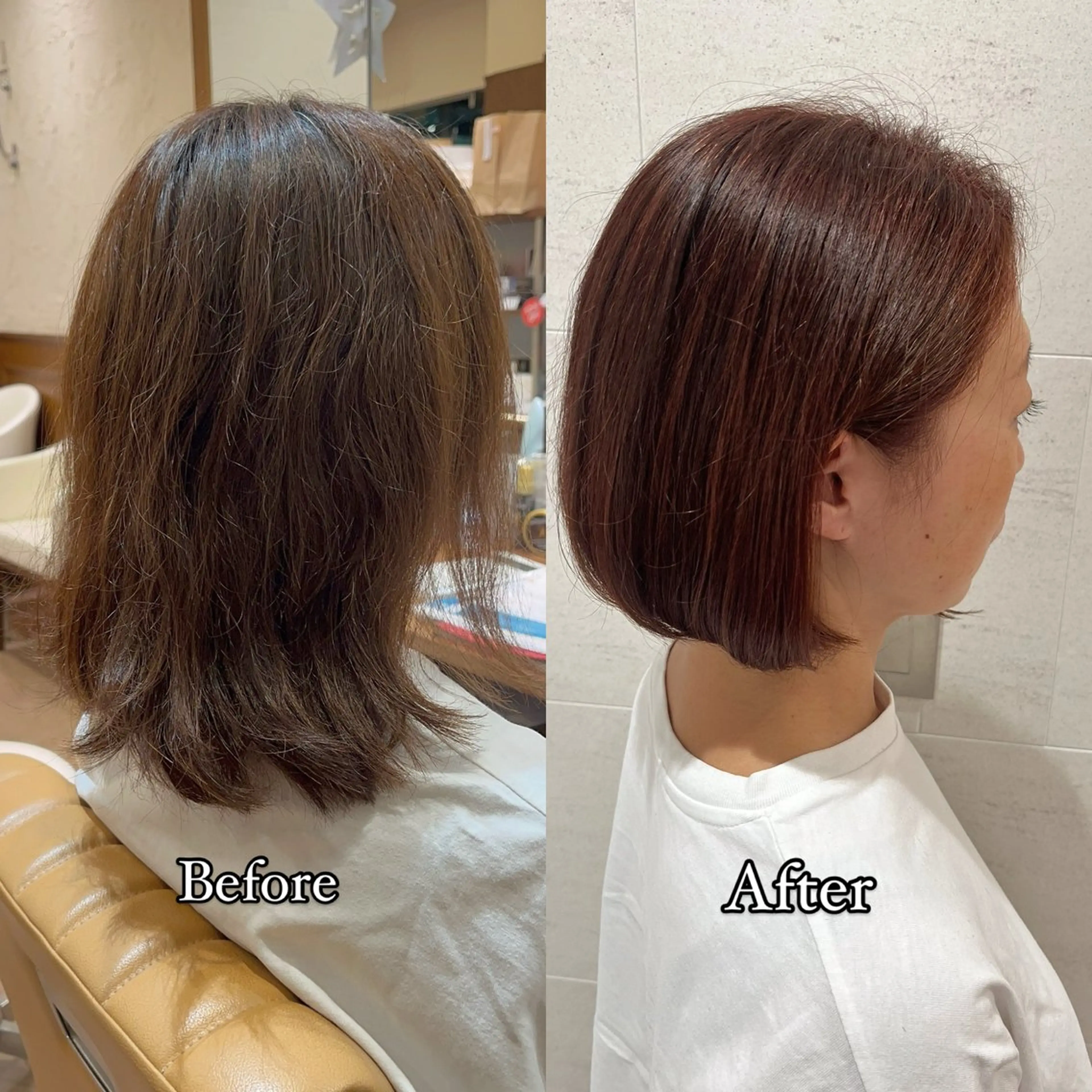 ミディアム カラー カット ヘアカラー トリートメント 伊藤 アユミのヘアスタイル