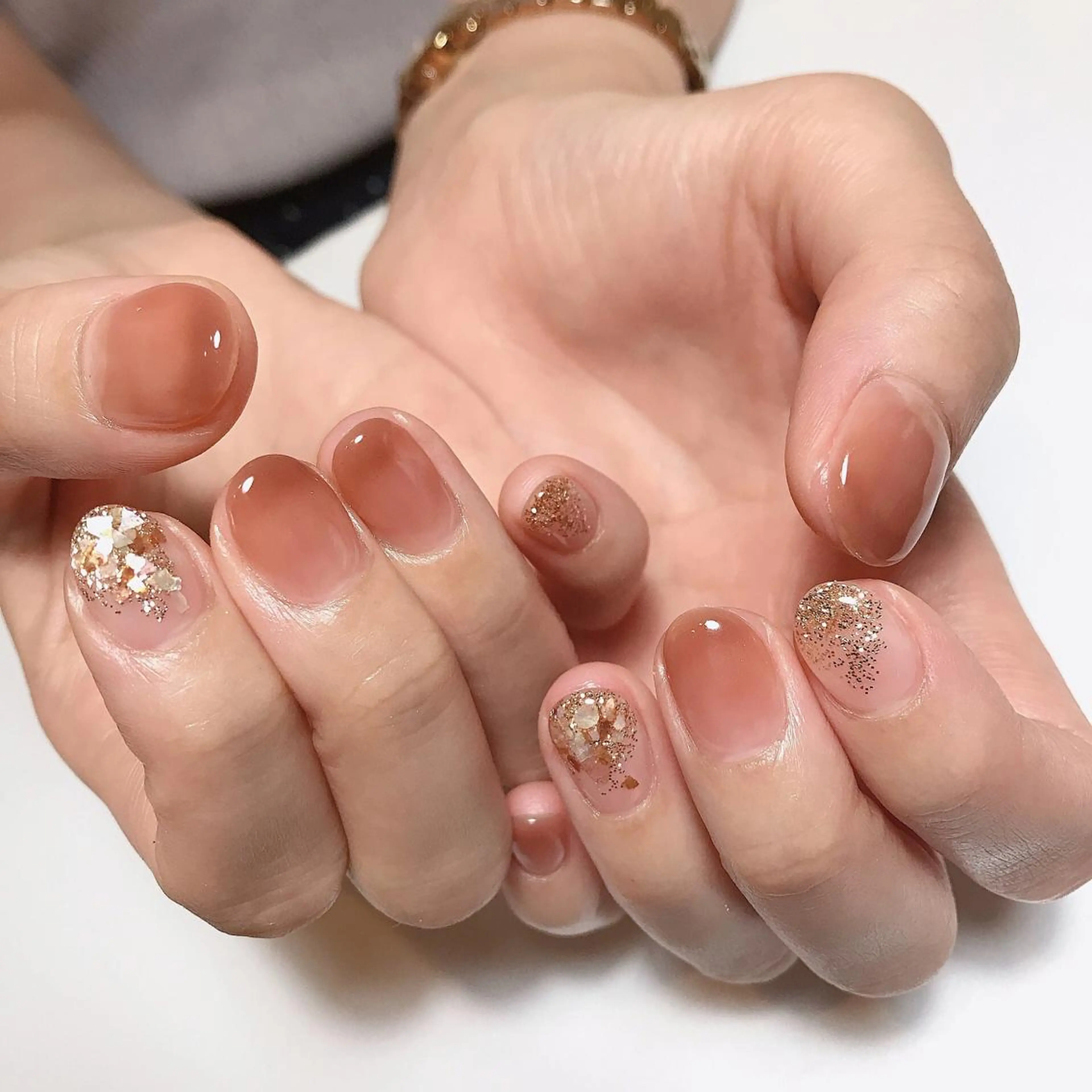 ネイル ブラウン ハンドネイル Nakazawa Mayuのネイルデザイン