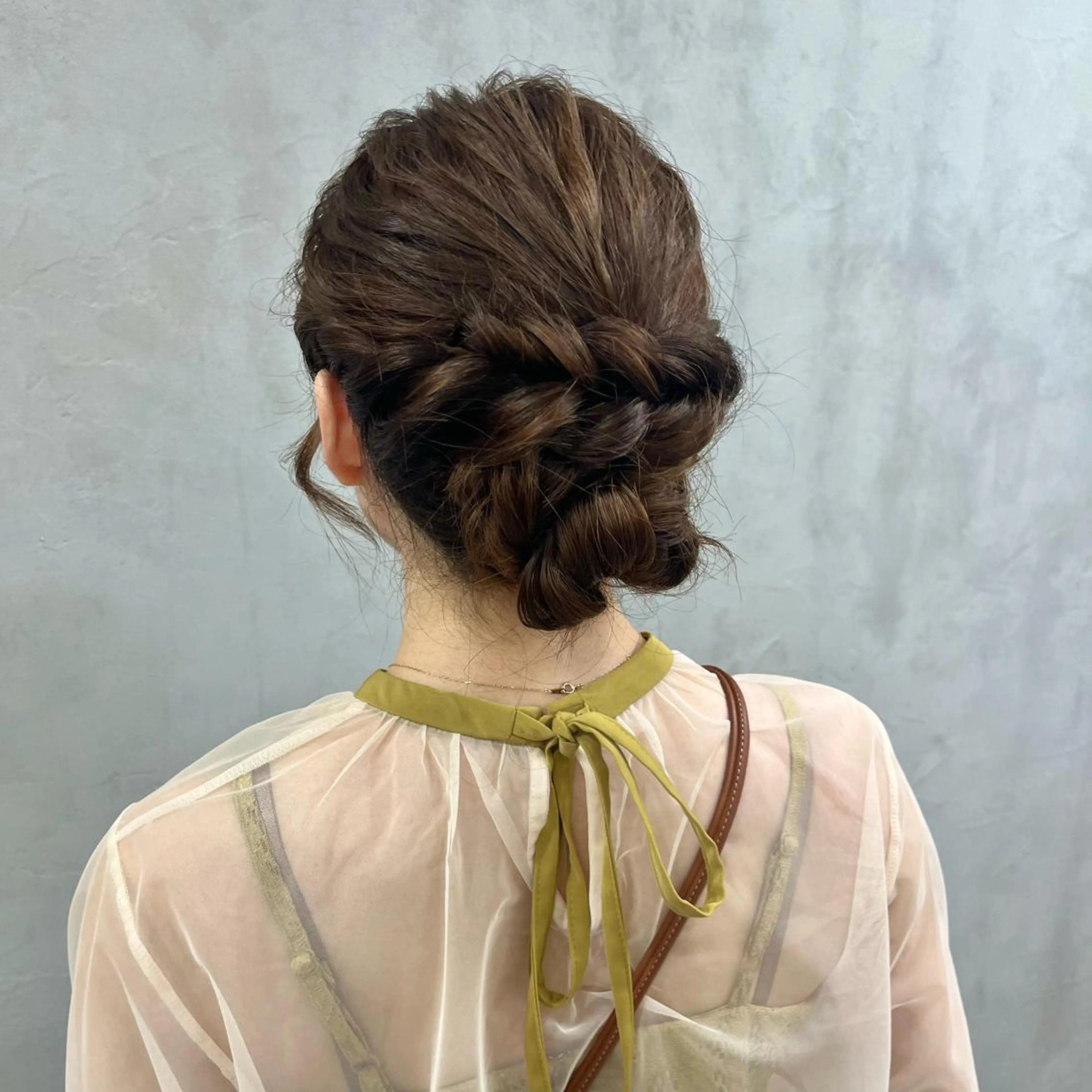 ミディアム ヘアアレンジ ヘアセット 🫧tomoka 透明感カラー🫧のヘアスタイル