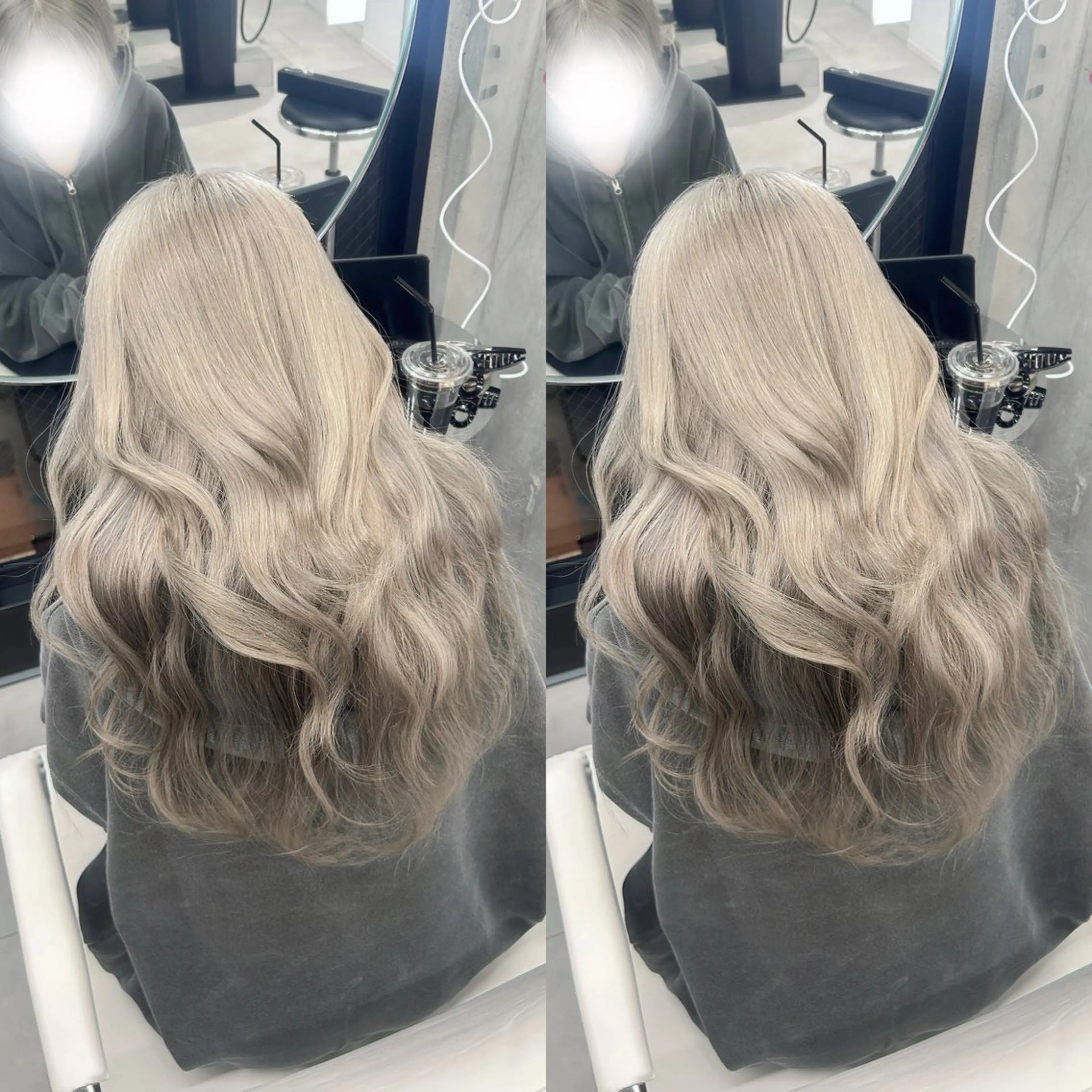 ロング カラー ブリーチ 透明感カラー シルバー ホワイトシルバー ヘアカラー トリートメント Celan 表参道所属・ゆうさ/髪質改善 /上品ガーリーのヘアスタイル