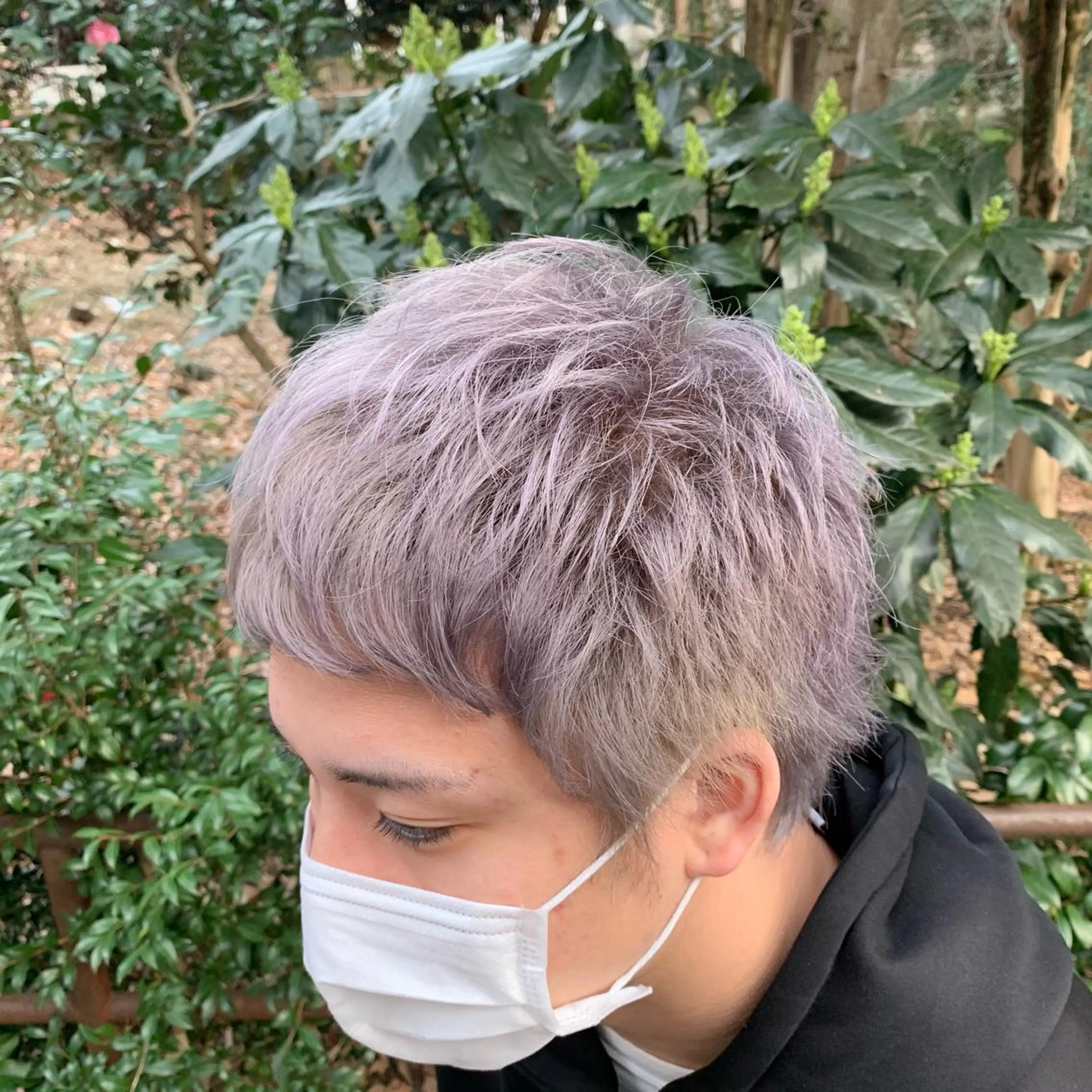 ショート カラー メンズ シルバー ヘアカラー 縮毛矯正 トリートメント little 小濱彰太のヘアスタイル