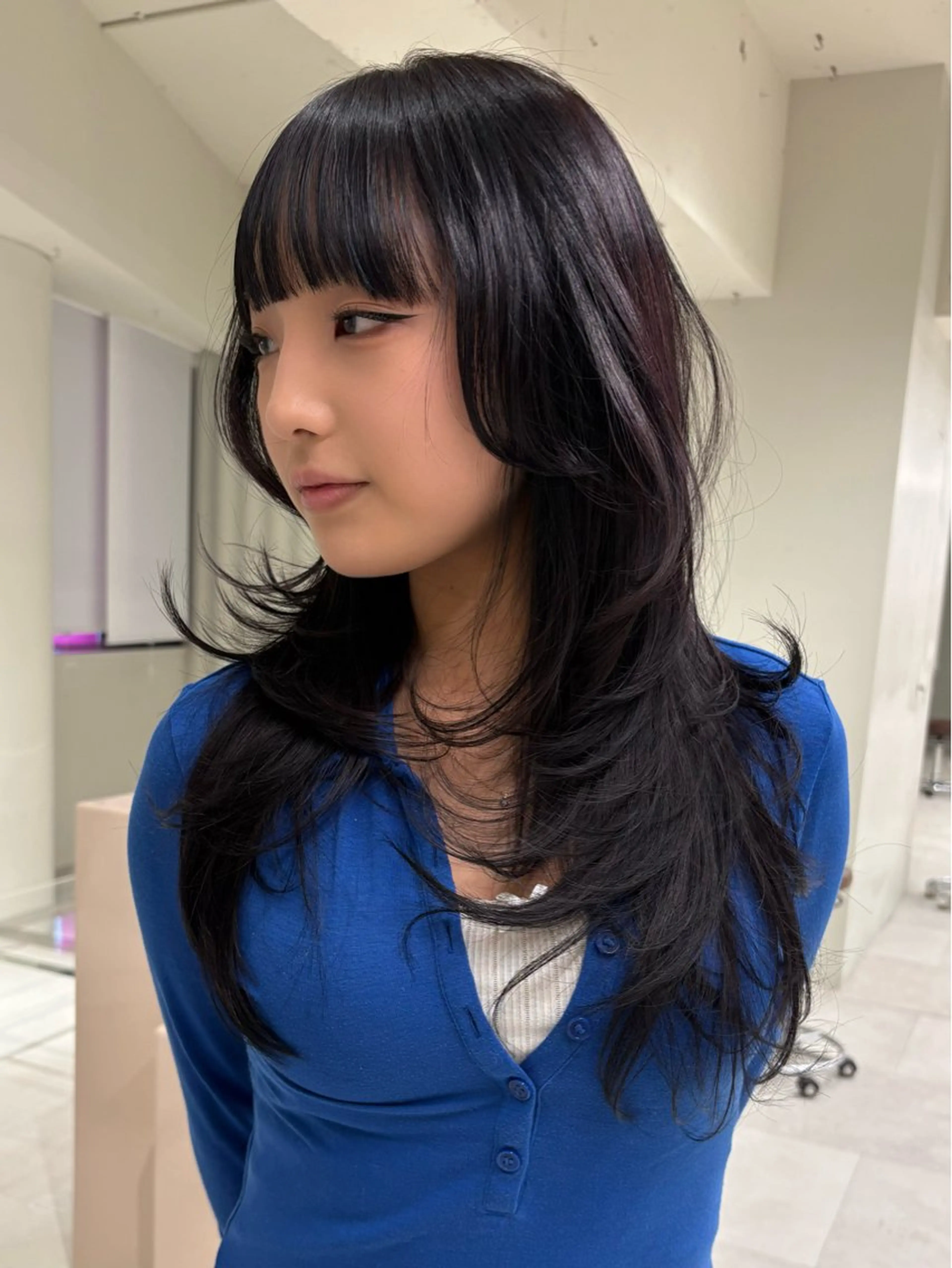 ロング カラー レイヤーカット カット ヘアカラー 海外レイヤー /NAGISAのヘアスタイル