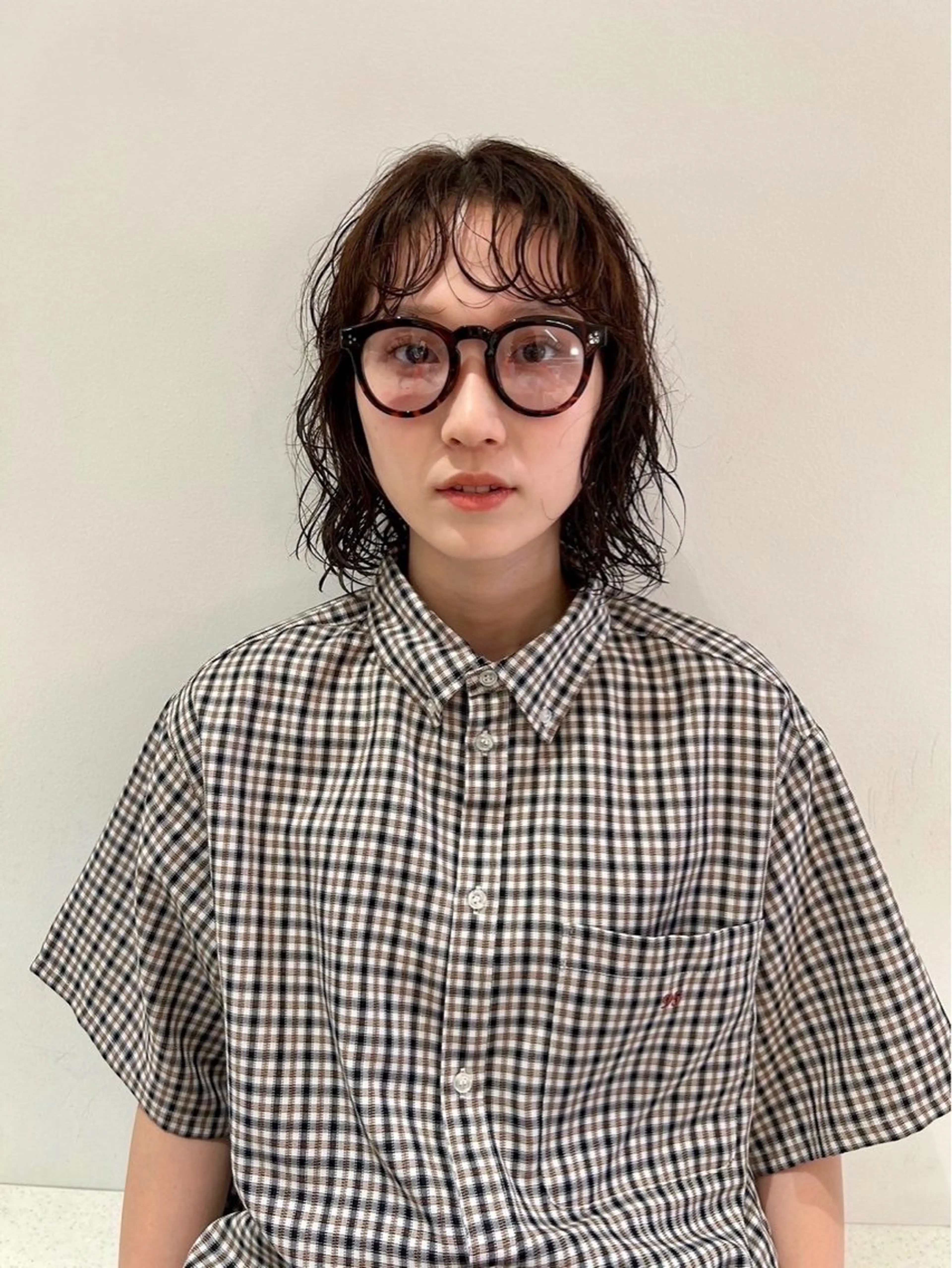 ショート パーマ 垣内 奈緒のヘアスタイル