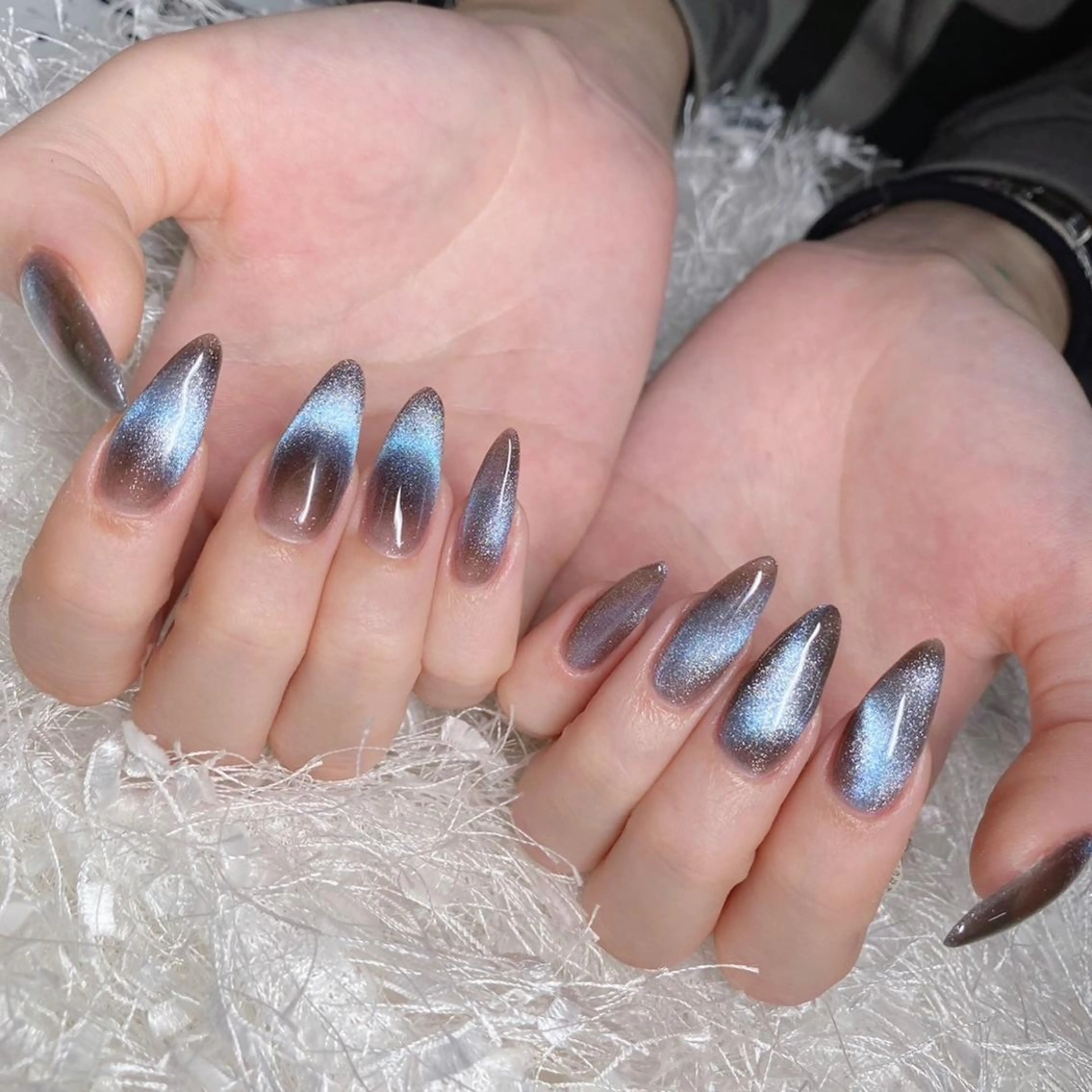 ネイル 長さ出し フレンチネイル ジェルネイル グラデーション 韓国ネイル ハンドネイル Nail&eye Belire 新宿のネイルデザイン