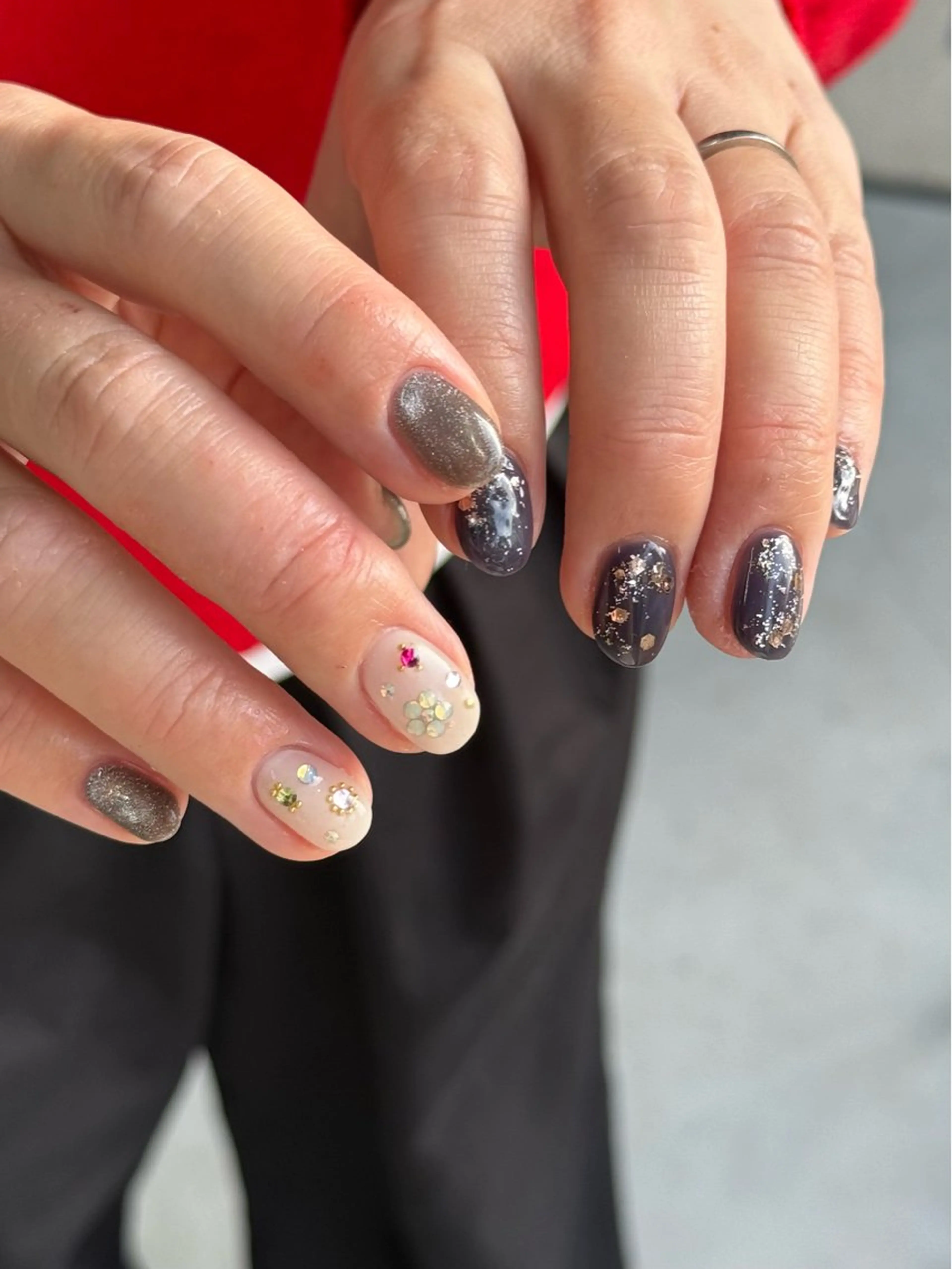 ネイル アートネイル ストーンネイル MISATO ネイリスト福岡/薬院のネイルデザイン