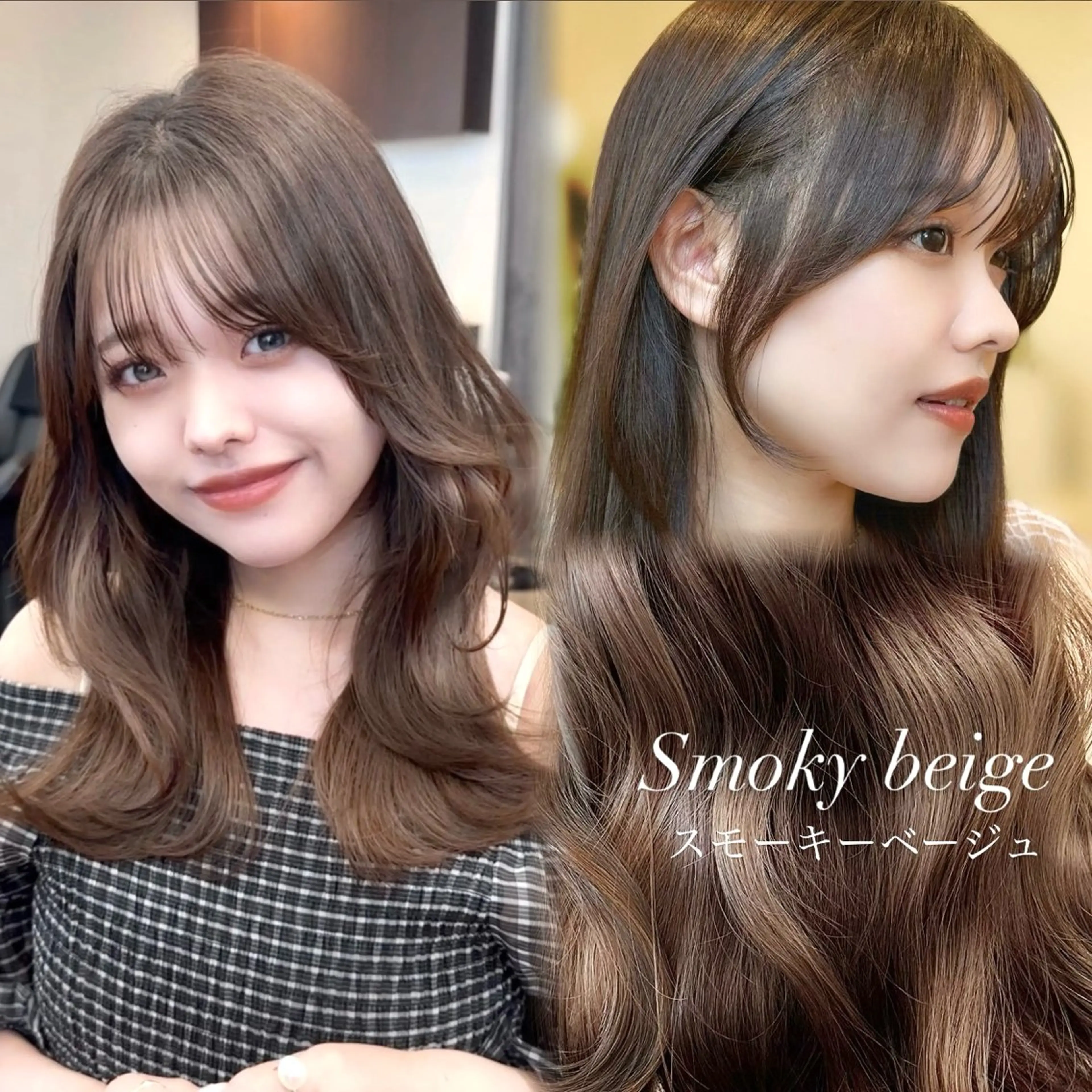 ミディアム カラー ヘアアレンジ 顔周りcut/ 艶ワンカラー♥ちさきのヘアスタイル