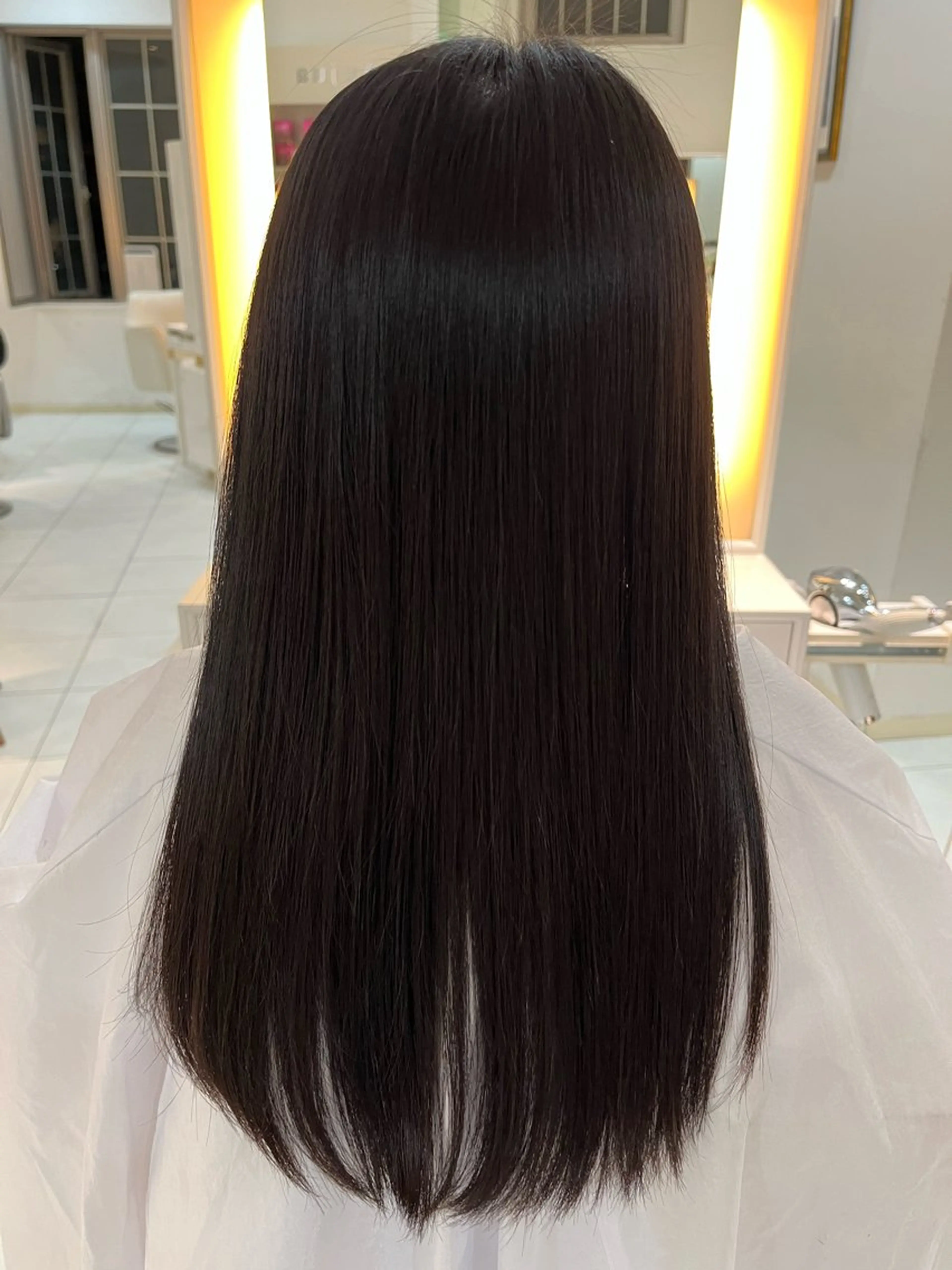 セミロング 縮毛矯正 トリートメント 金安 かんたのヘアスタイル