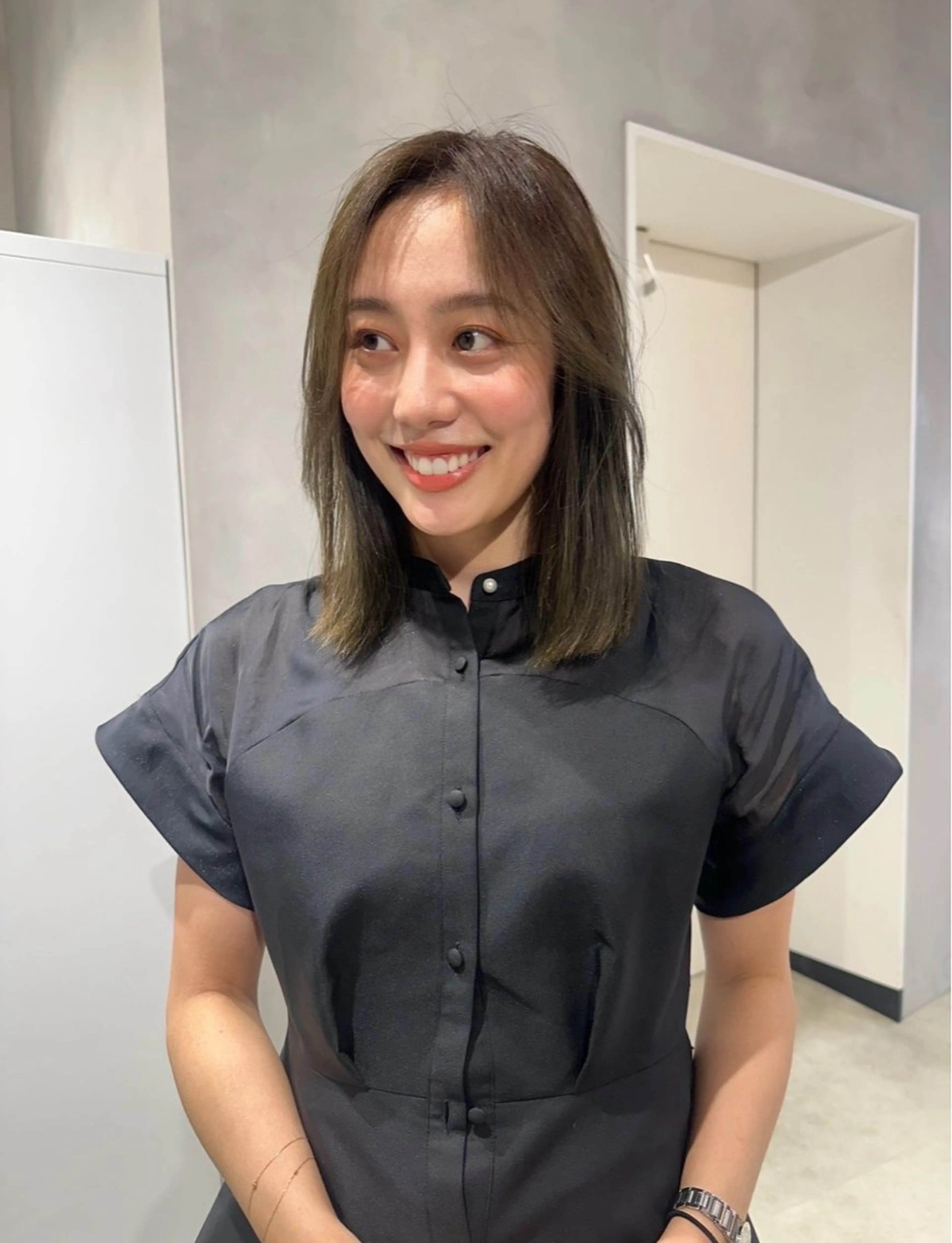 ミディアム カラー ボブ ハイトーン/ショート /akane🐰♥️のヘアスタイル