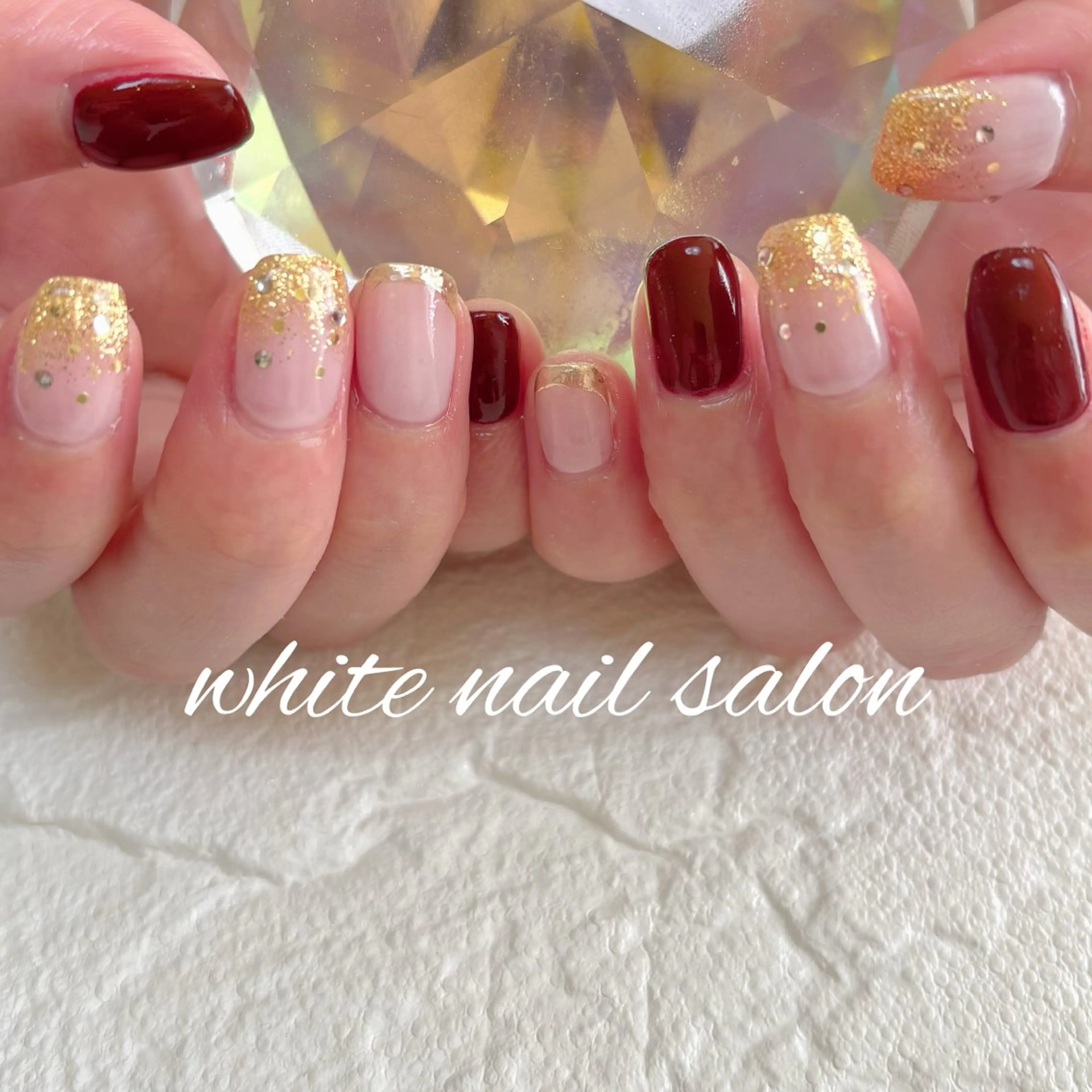 ネイル フットネイル 持ち込み ハンドネイル white nail salonのネイルデザイン