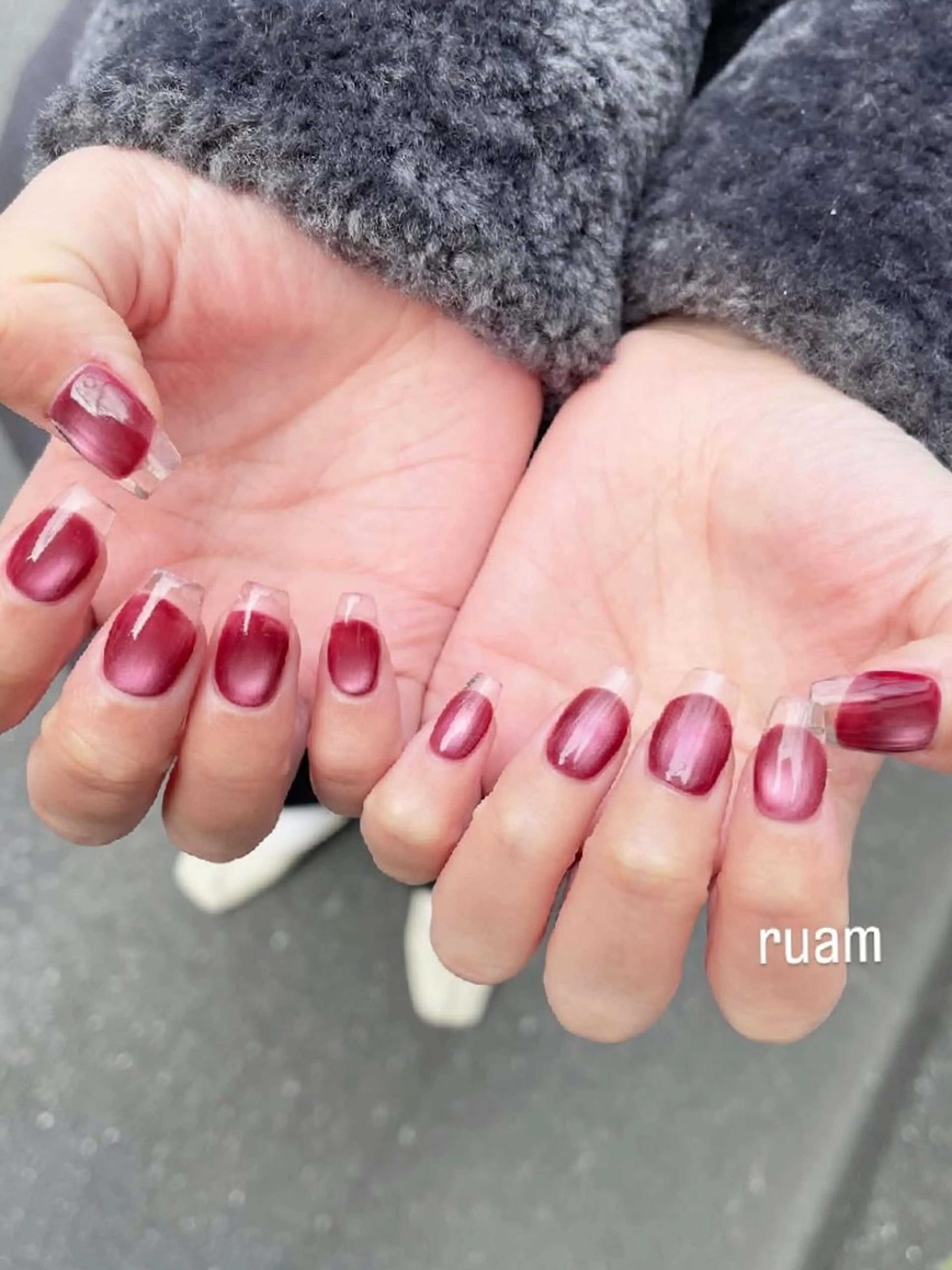 クリアフレンチ 練習モデル様💅の写真