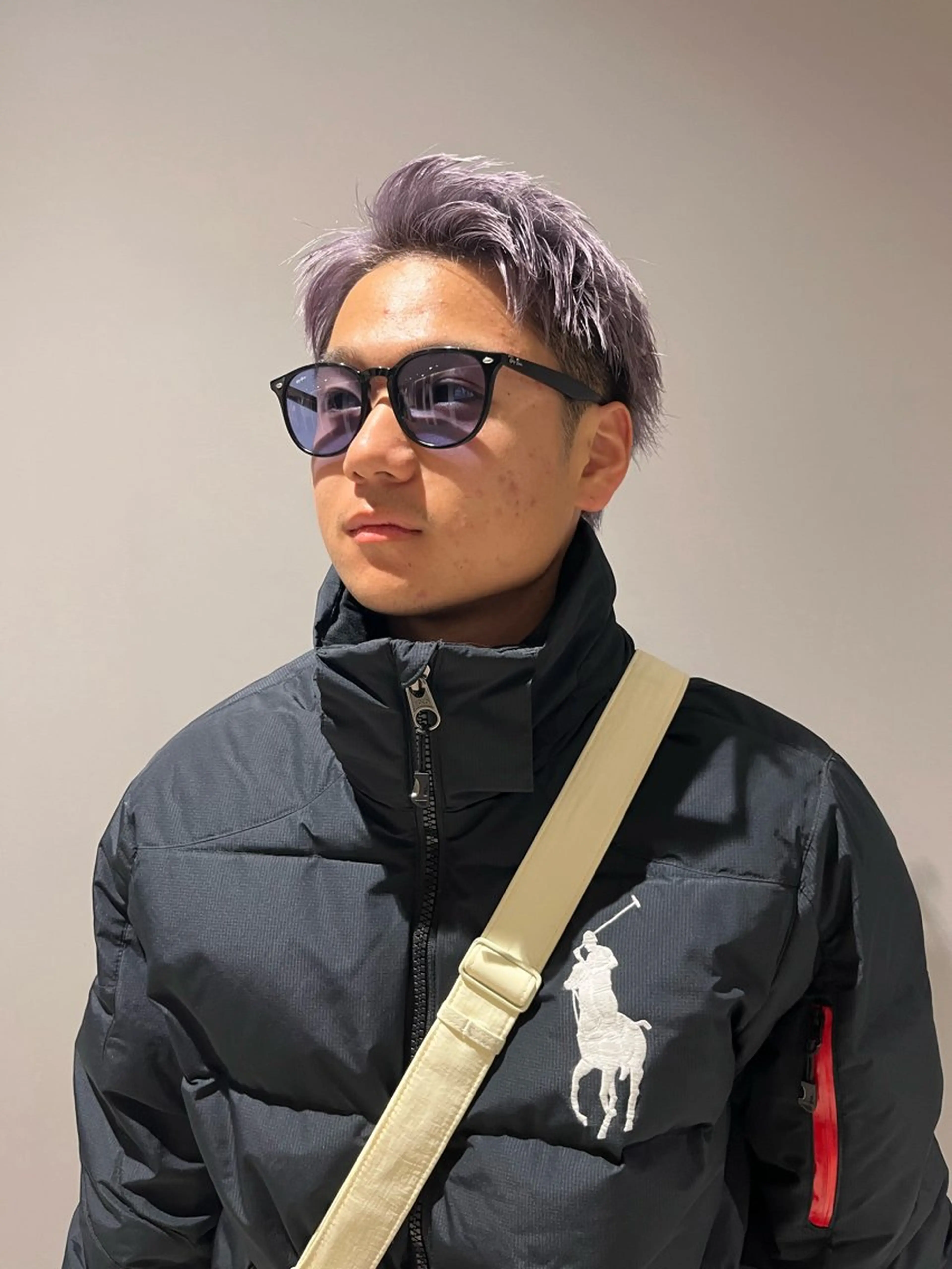 ショート カラー メンズ ラベンダーカラー シルバー ショートヘア dogstar小林諒 レイヤー/パーマのヘアスタイル