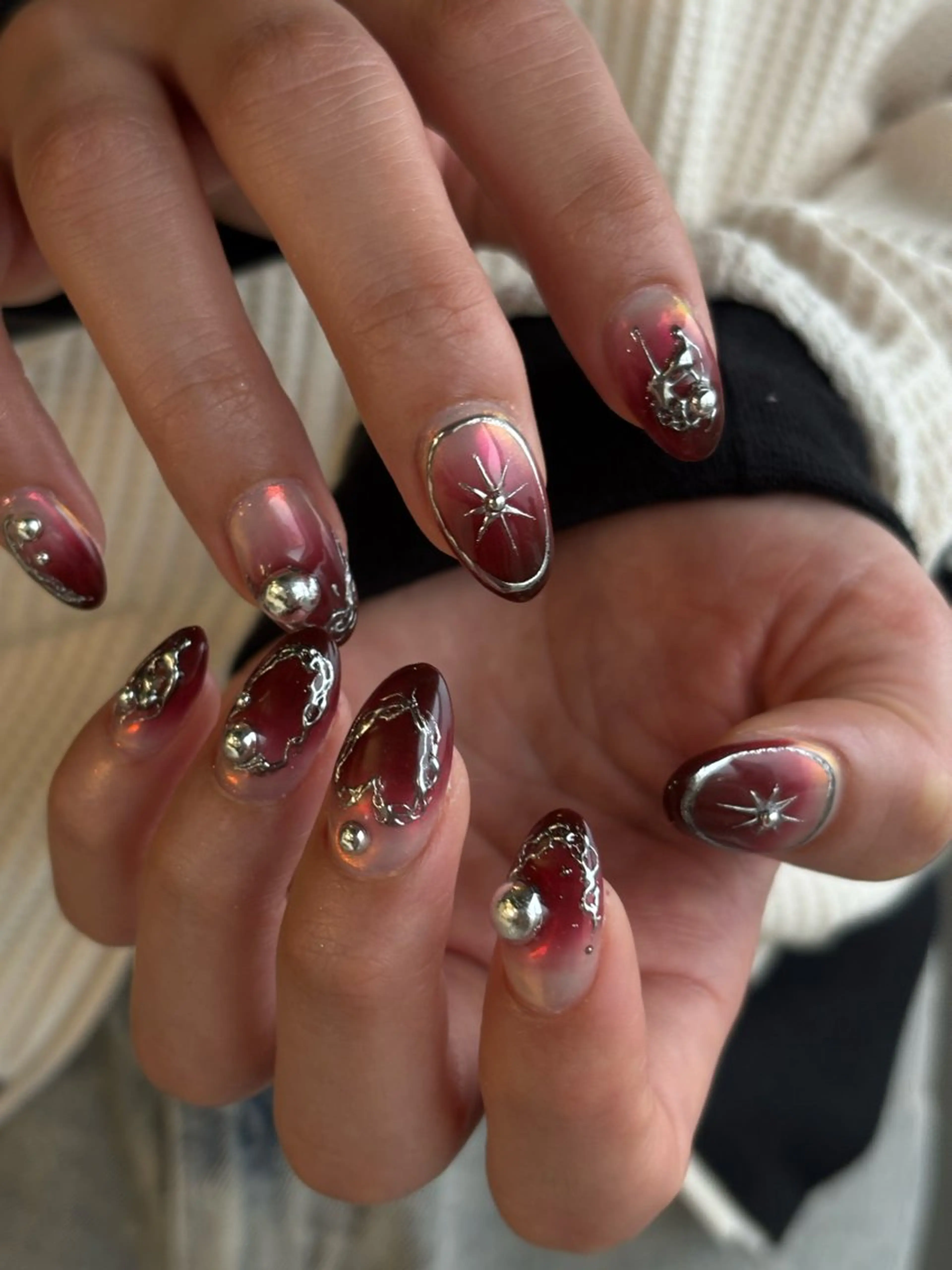 ネイル アートネイル 持ち込み ハンドネイル nuu  栄所属・早川 里奈のネイルデザイン