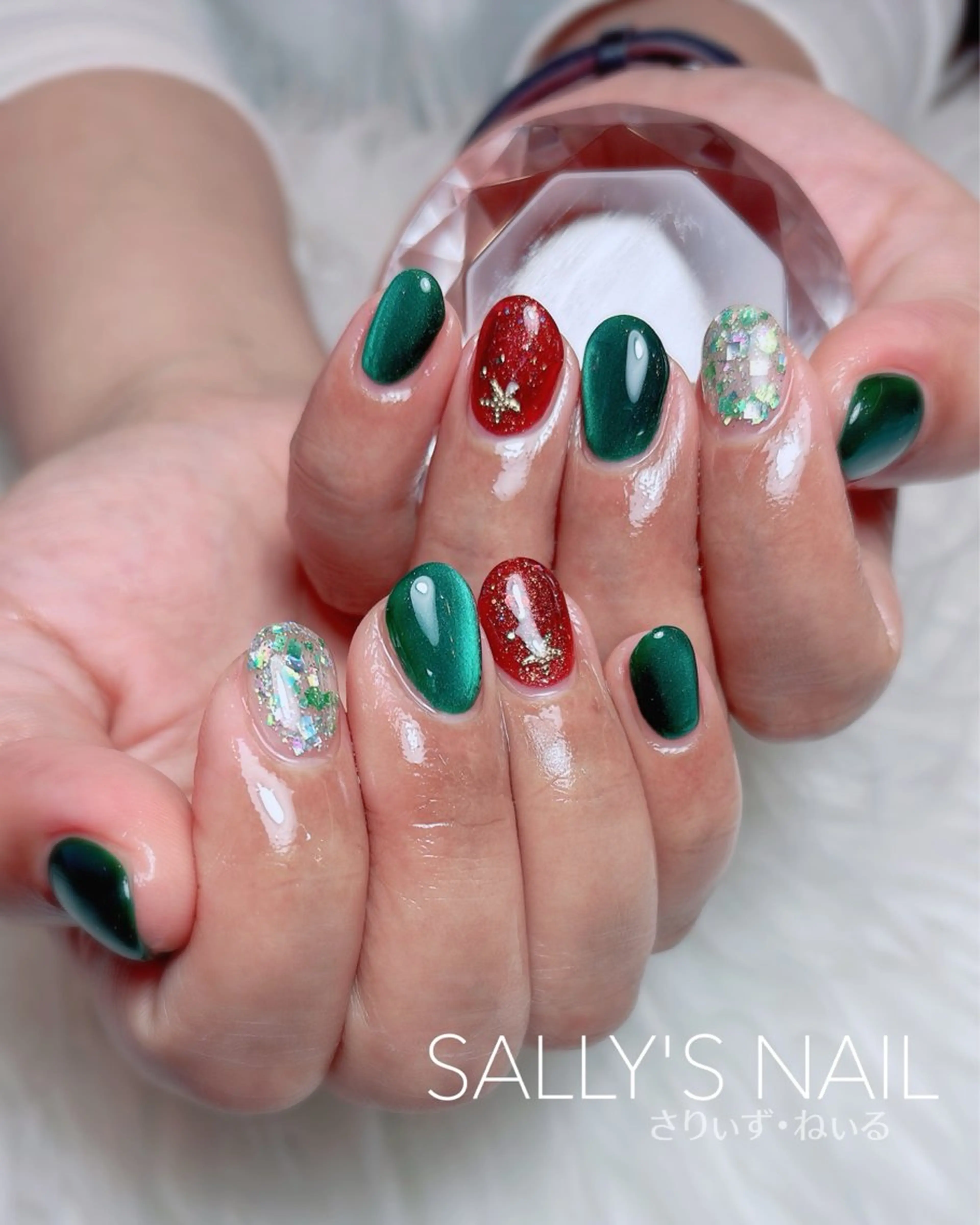 ショート クリスマス 野村 リサのネイルデザイン