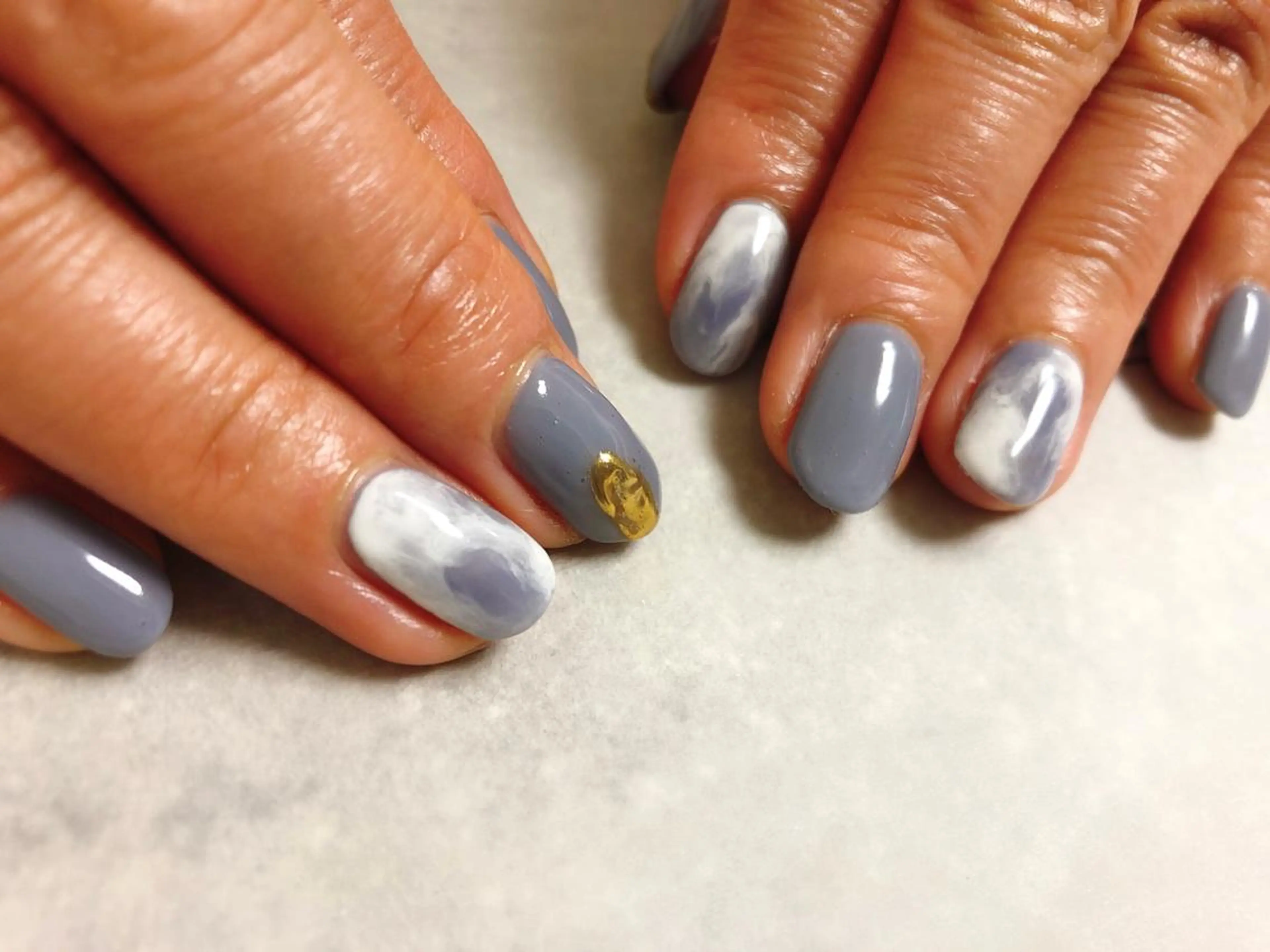 ネイル 大理石ネイル(マーブル) kiki nail 二子玉川のネイルデザイン