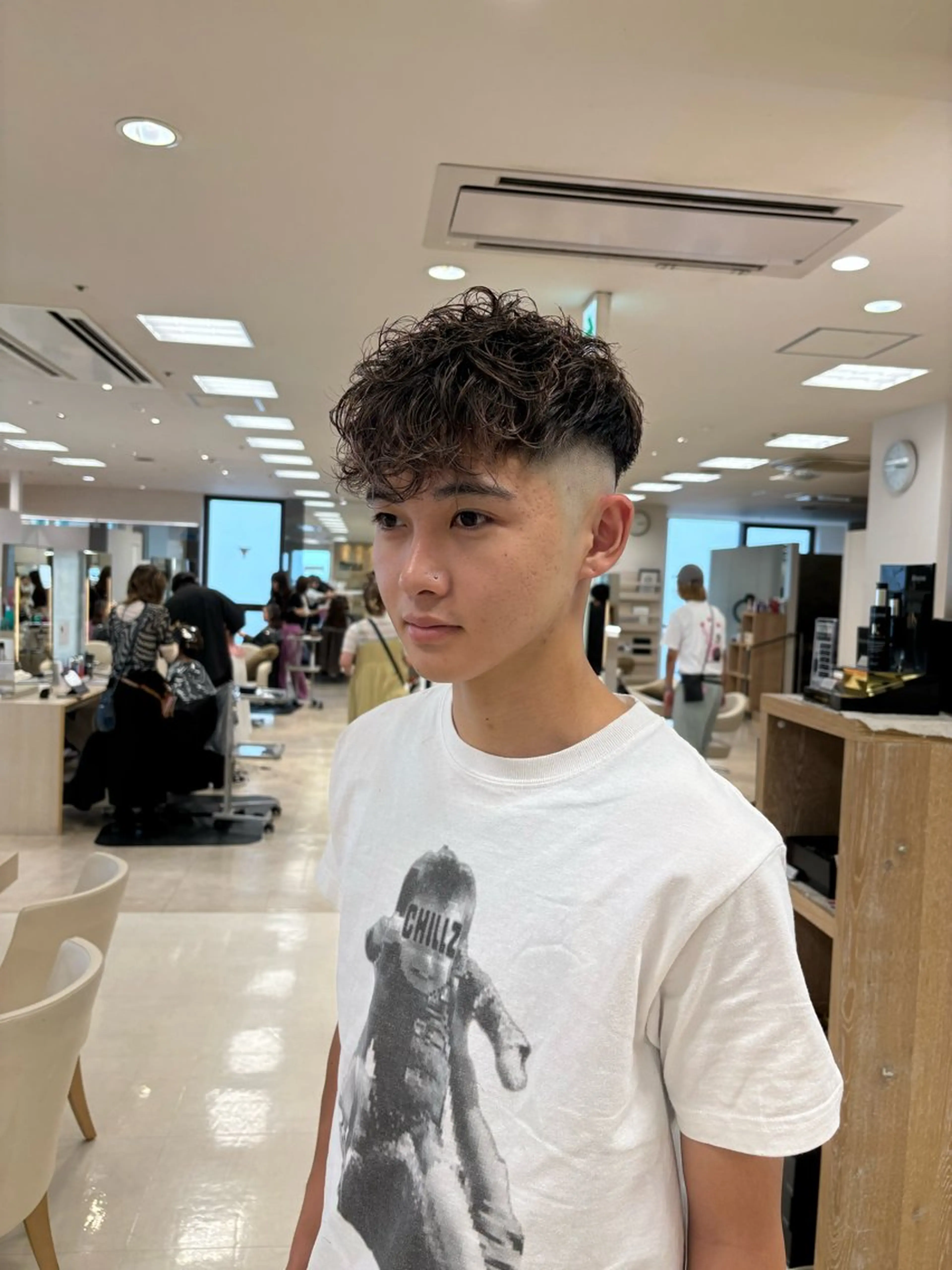 パーマ メンズ カット パーマ 湘南/メンズパーマ/ ハイライト/ユチカのヘアスタイル