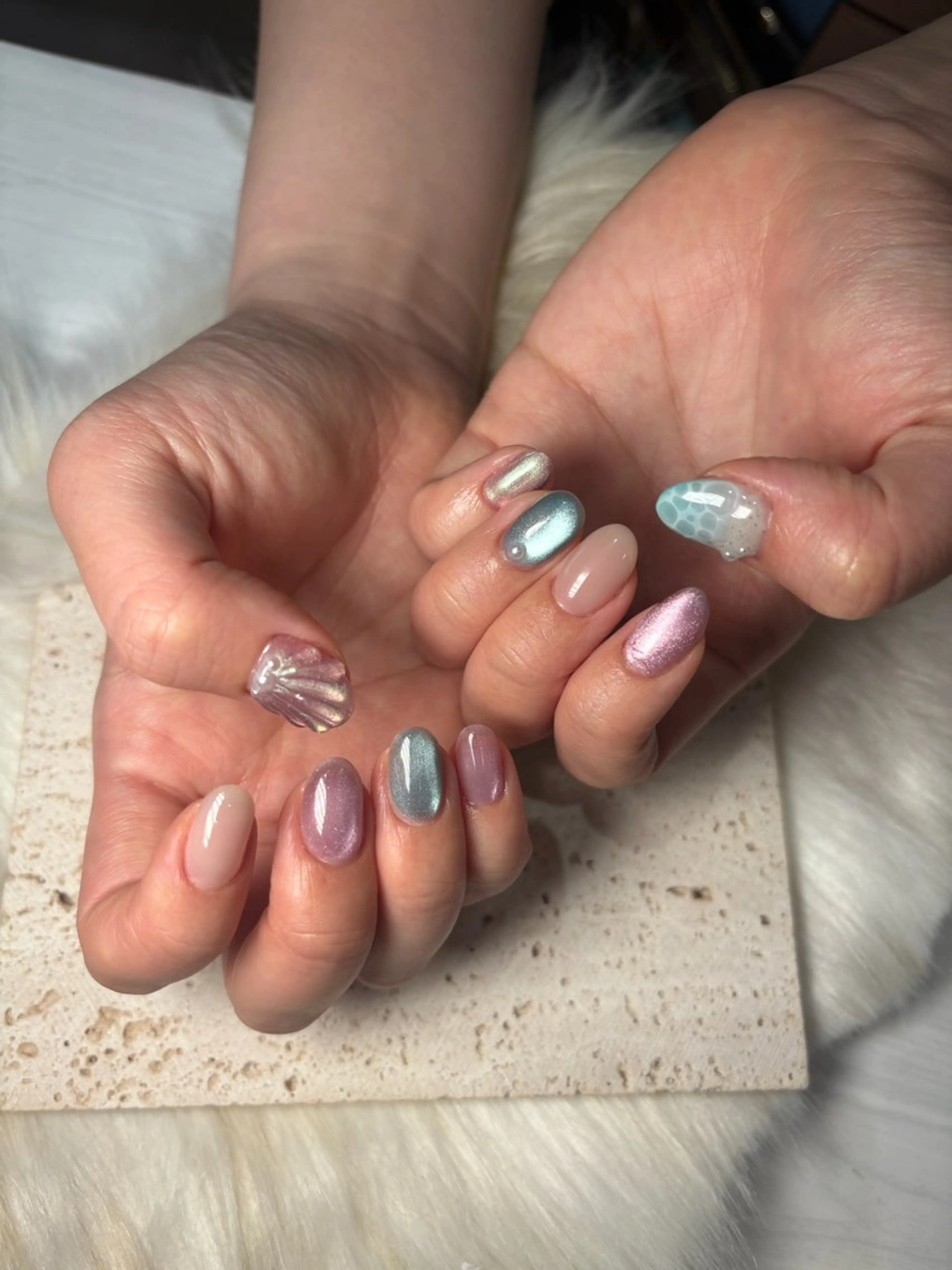 ネイル 夏ネイル ハンドネイル Y U K Iのネイルデザイン