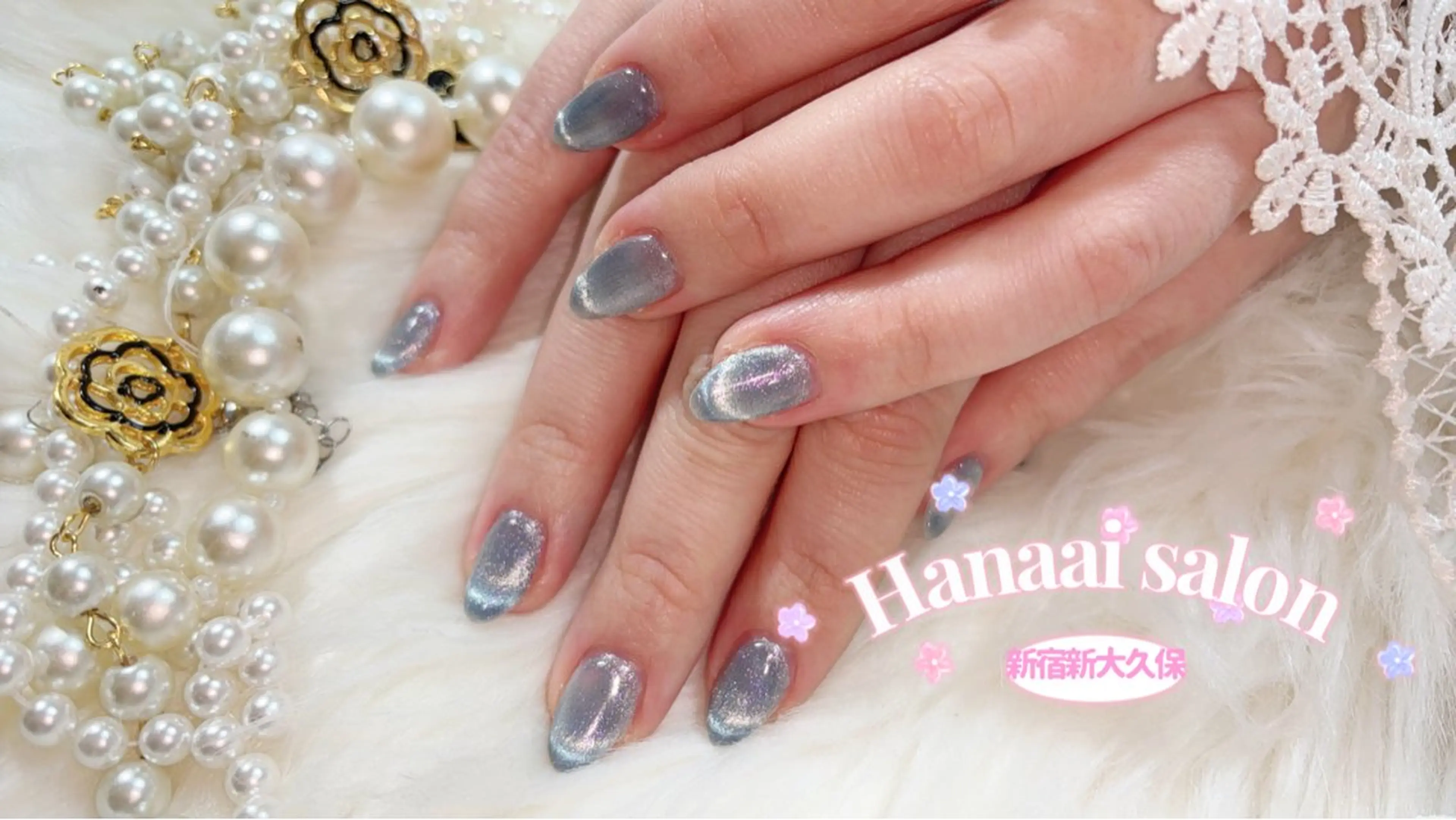 ミディアム ハンドネイル Hanaai salon あまねのネイルデザイン