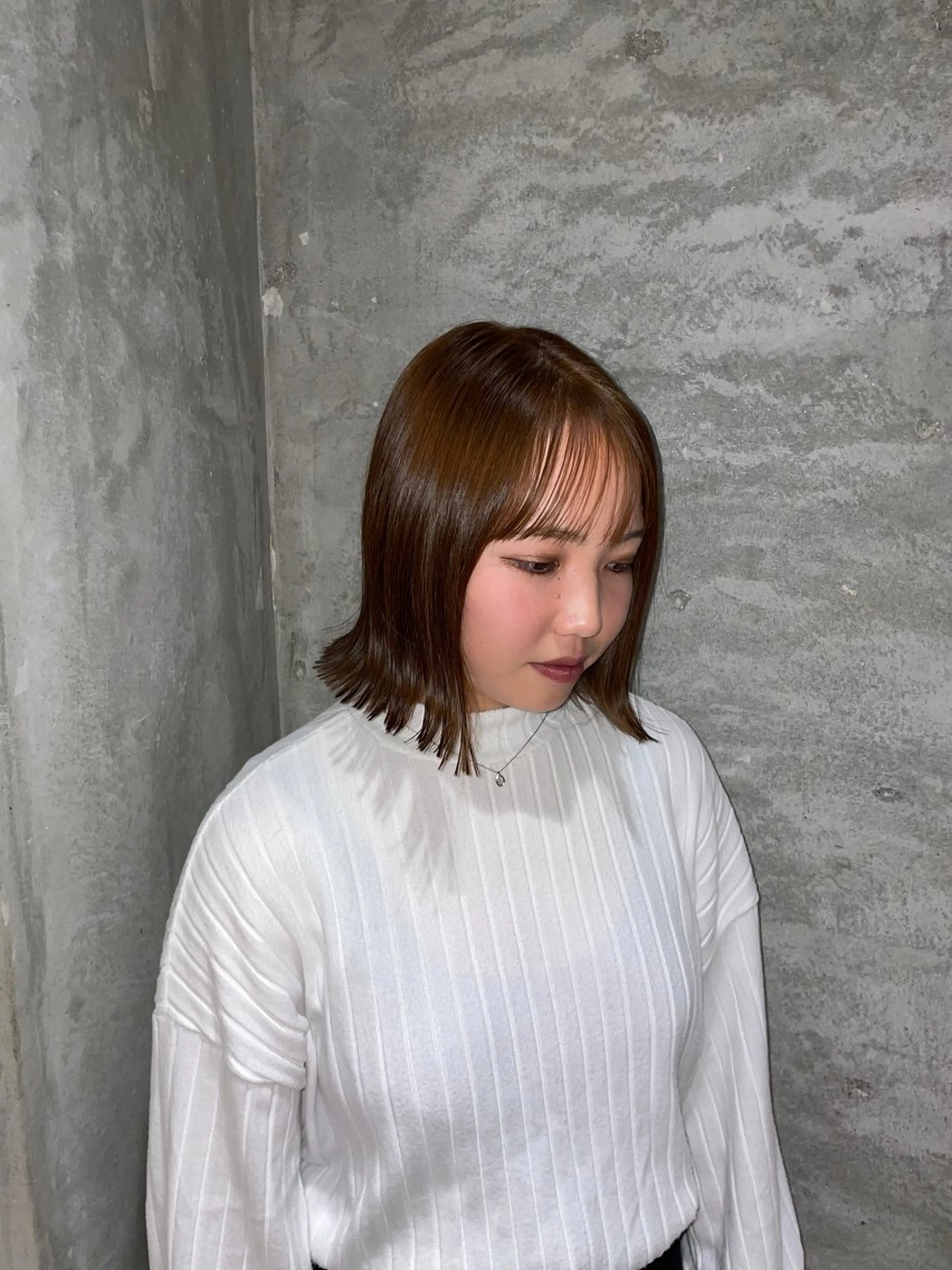 ミディアム カラー ブリーチ ブリーチなしカラー HIKARIS相川店所属・asada makotoのヘアスタイル