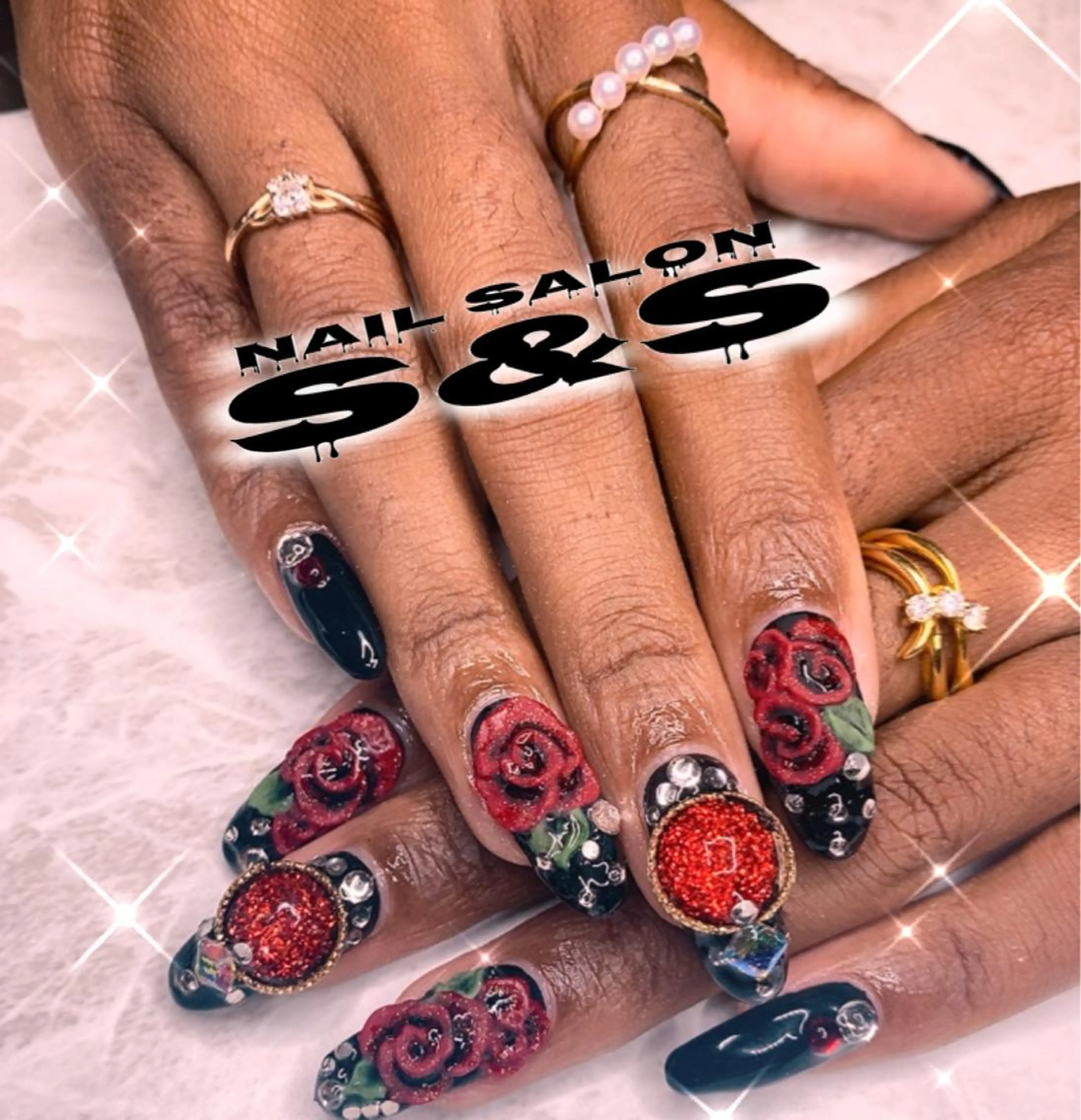 ネイル 長さ出し メンズネイル 持ち込み スカルプネイル S&S 村田小百合のネイルデザイン