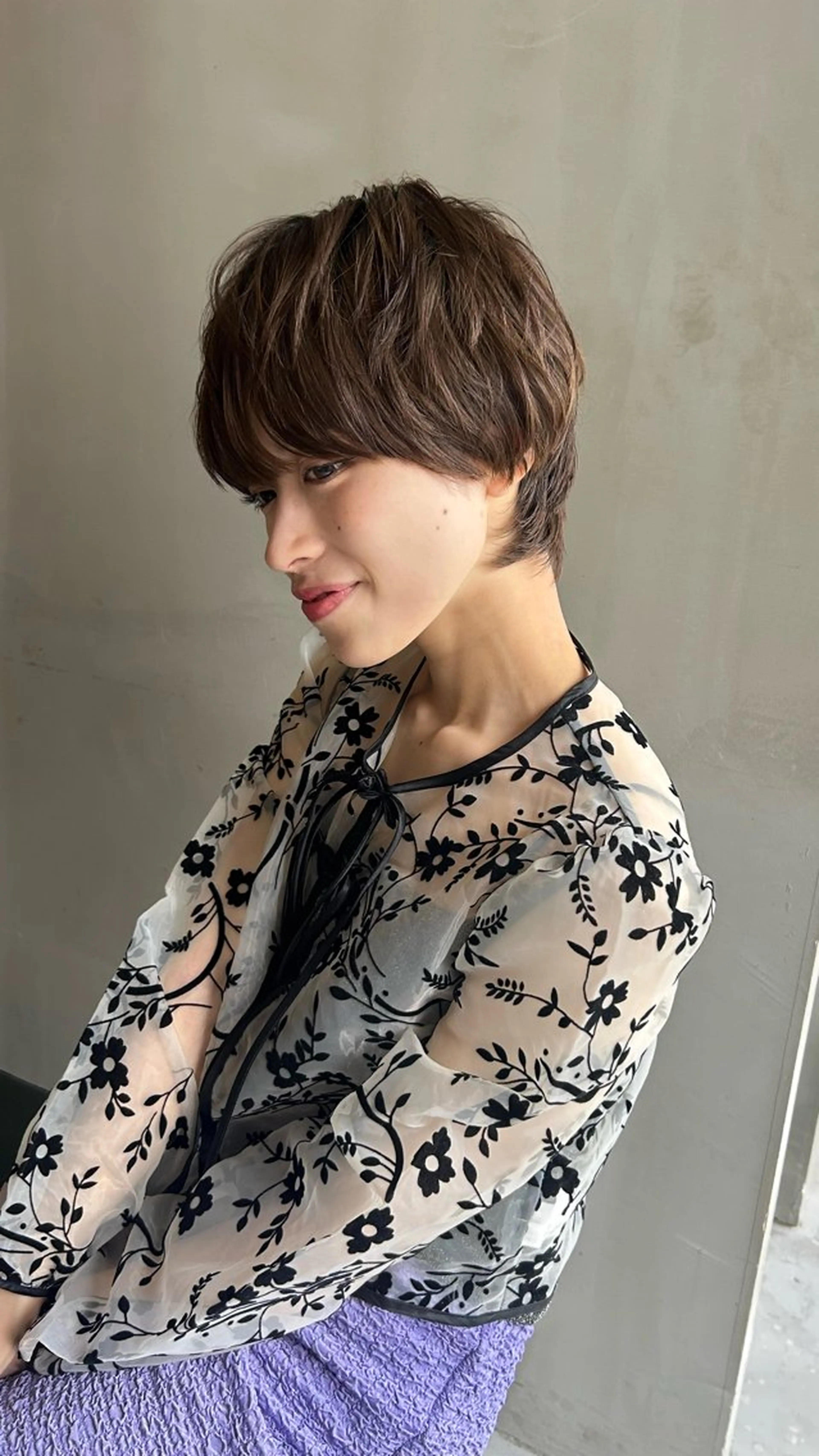 ショート カラー カット ヘアカラー トリートメント ショート/ボブ/ 心斎橋/宮脇美奈のヘアスタイル