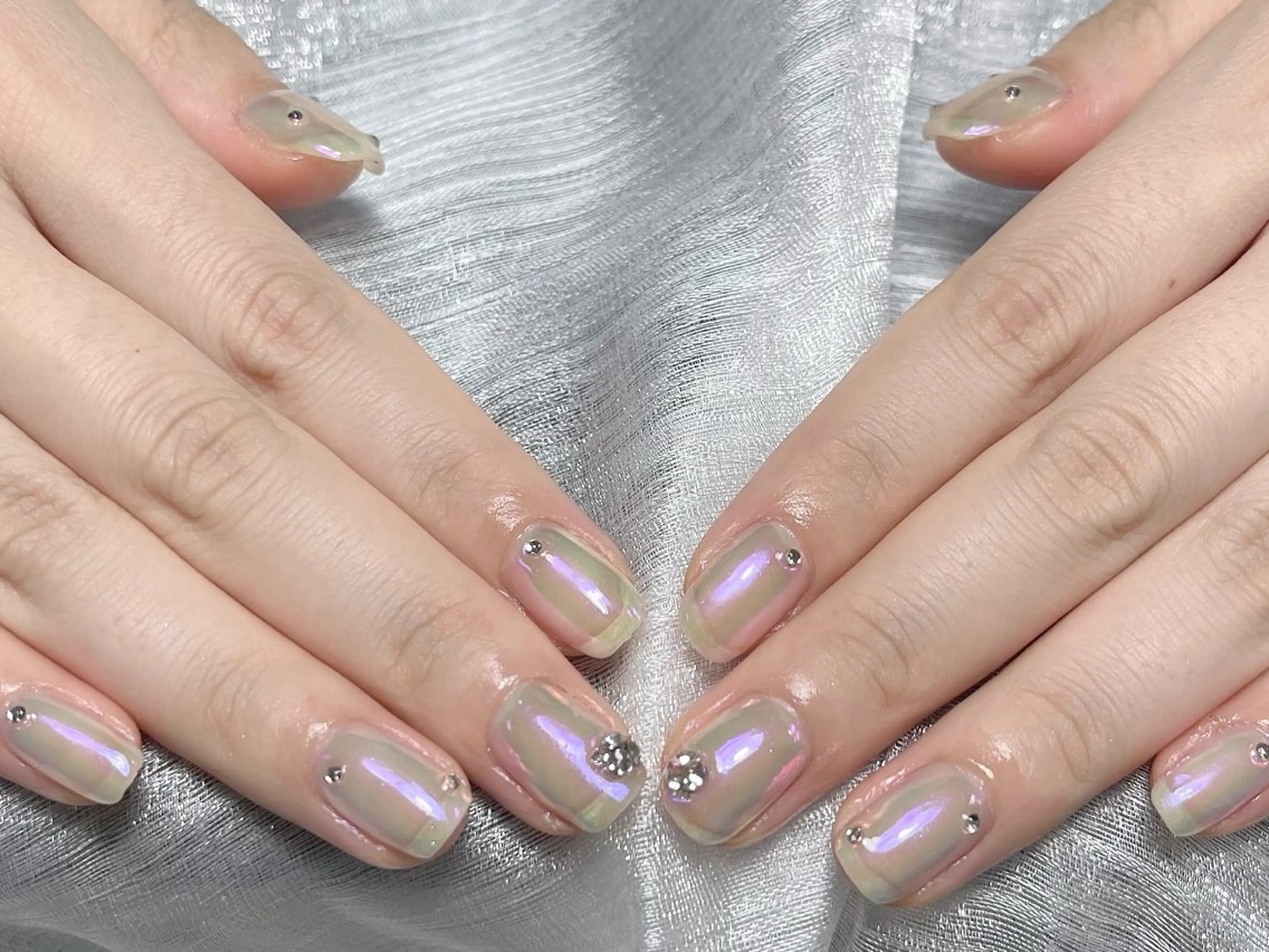 ネイル 長さ出し フレンチネイル グラデーション マグネットネイル マグネットフレンチ ハンドネイル ハンドケア ⭐️Syu Rei⭐️のネイルデザイン