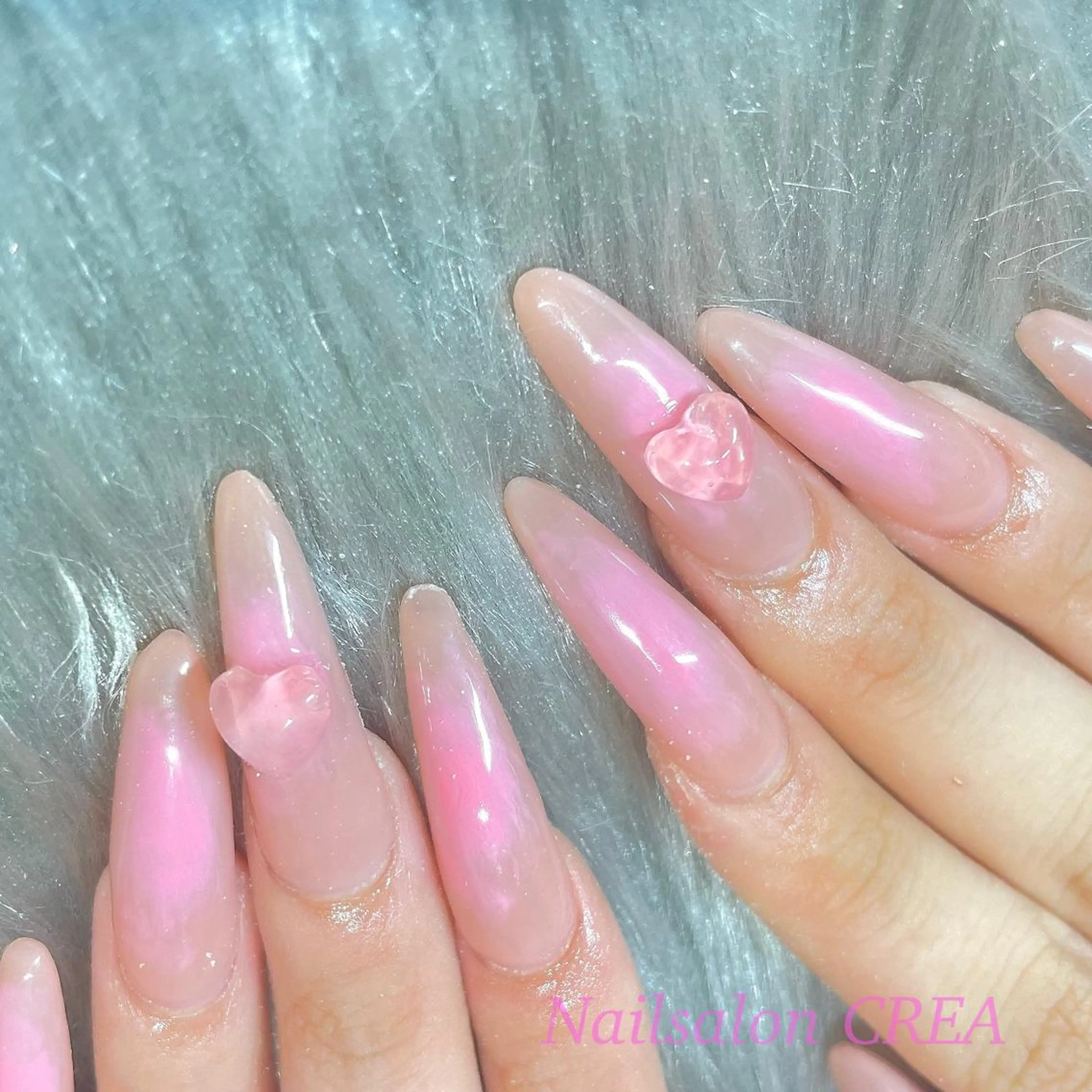 ネイル チークネイル ロングネイル ハンドネイル NailSalon CREAのネイルデザイン
