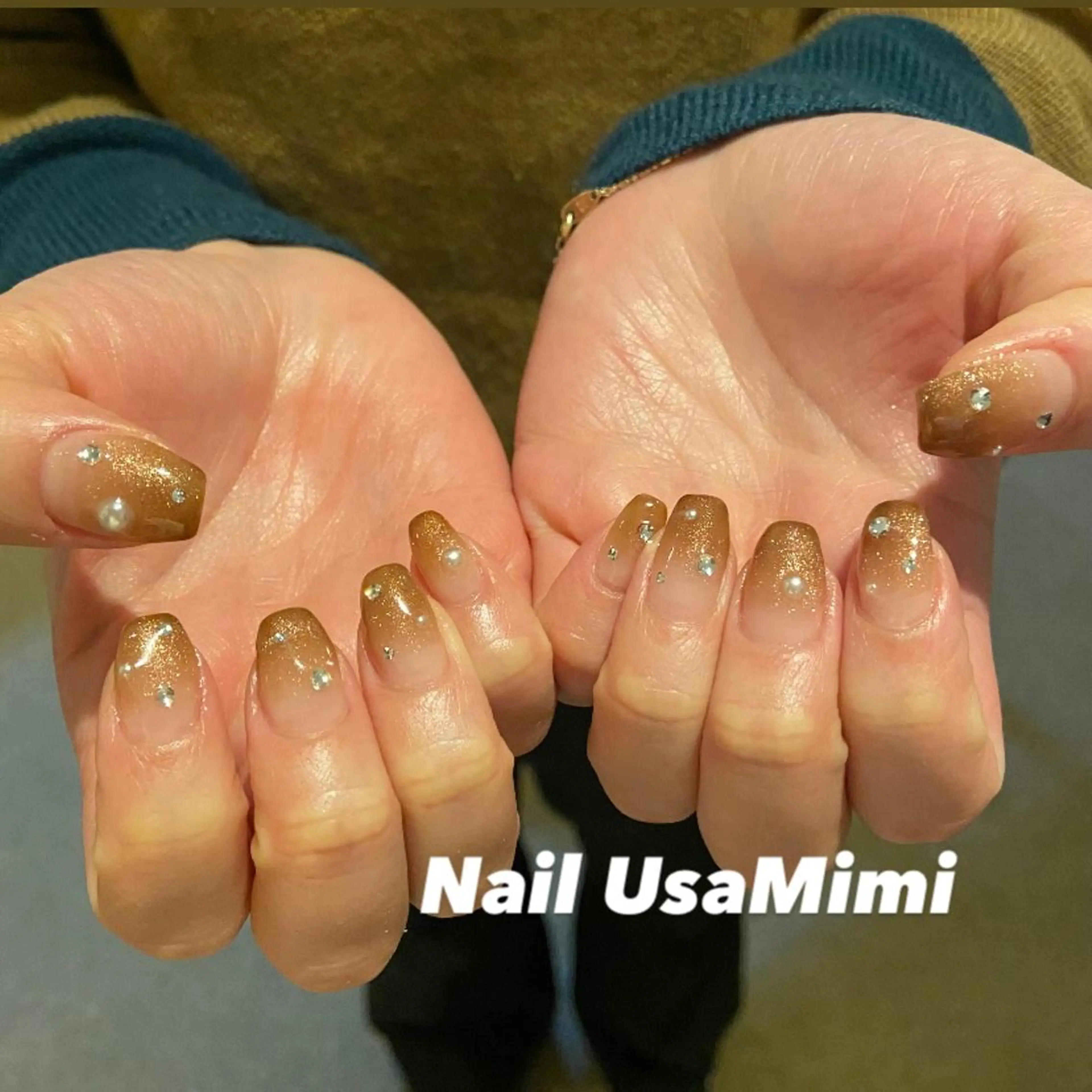 ネイル フットネイル ジェルネイル マグネットネイル 持ち込み ニュアンスネイル 本町ネイルNail UsaMimiのネイルデザイン