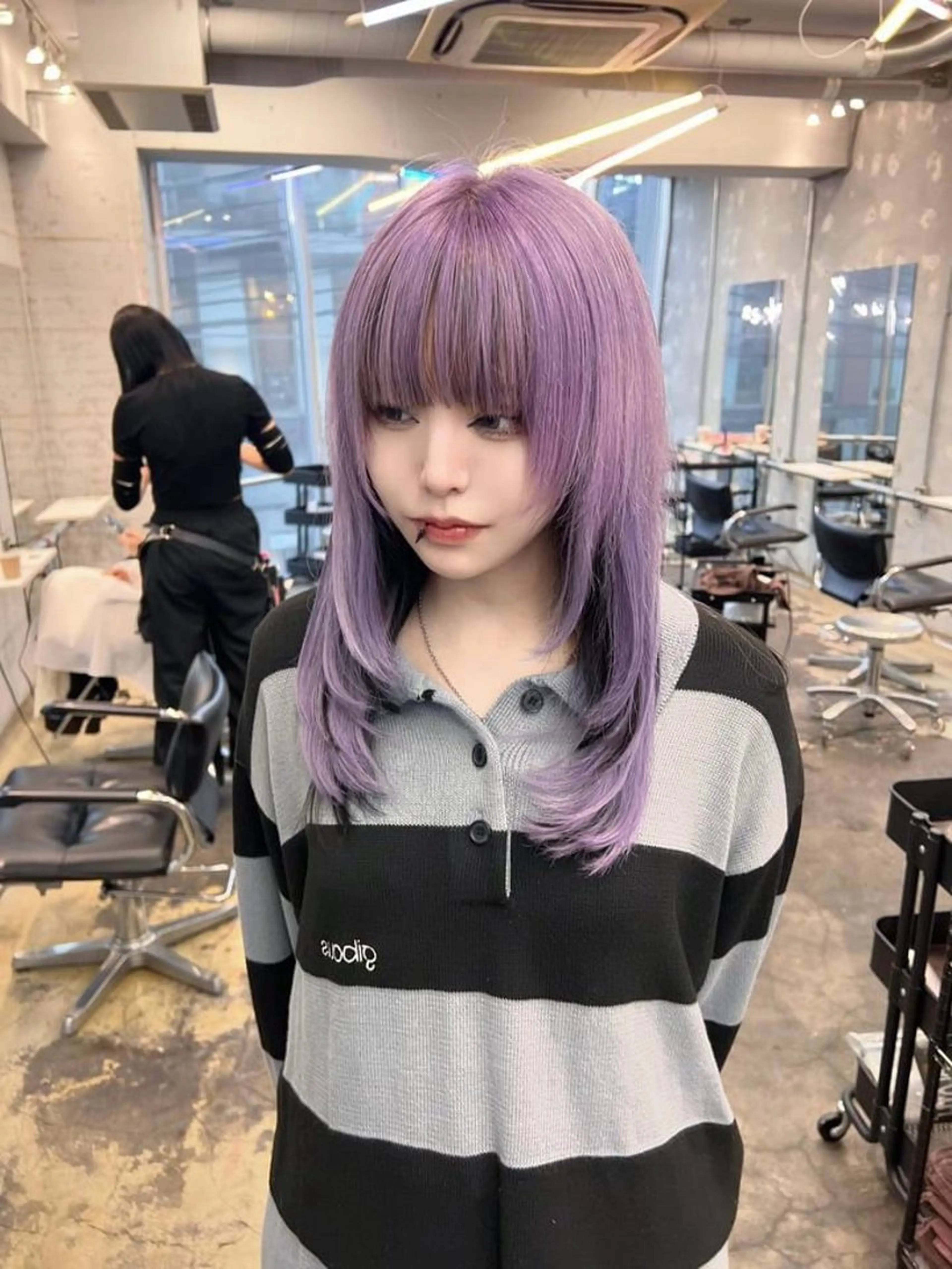 セミロング カラー ヘアアレンジ カット ヘアカラー トリートメント エクステ ヘアセット 🐺ウルフの神🐺 /カラー/けいすけのヘアスタイル