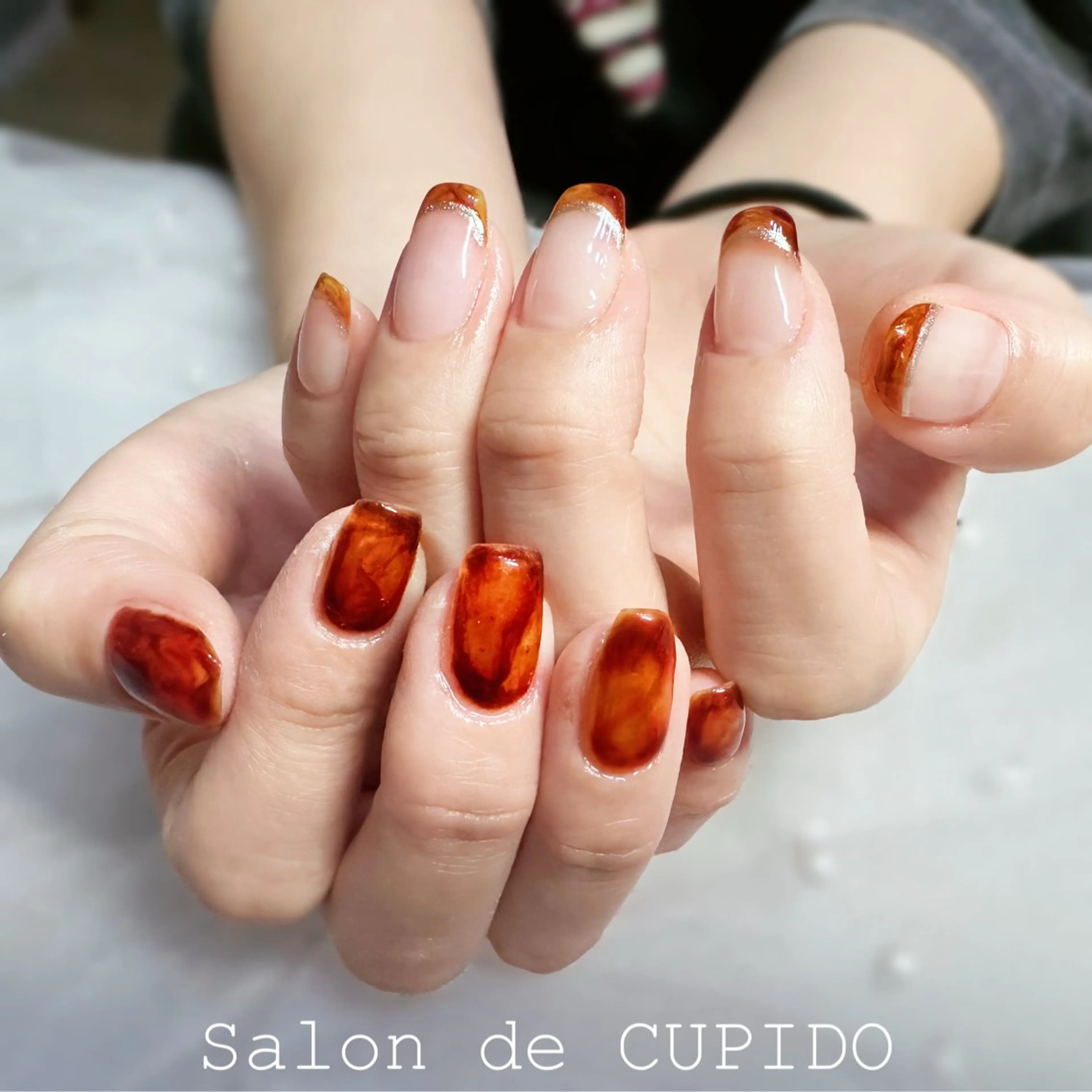 ネイル アートネイル べっ甲ネイル フレンチネイル ジェルネイル Salon de CUPIDOのネイルデザイン