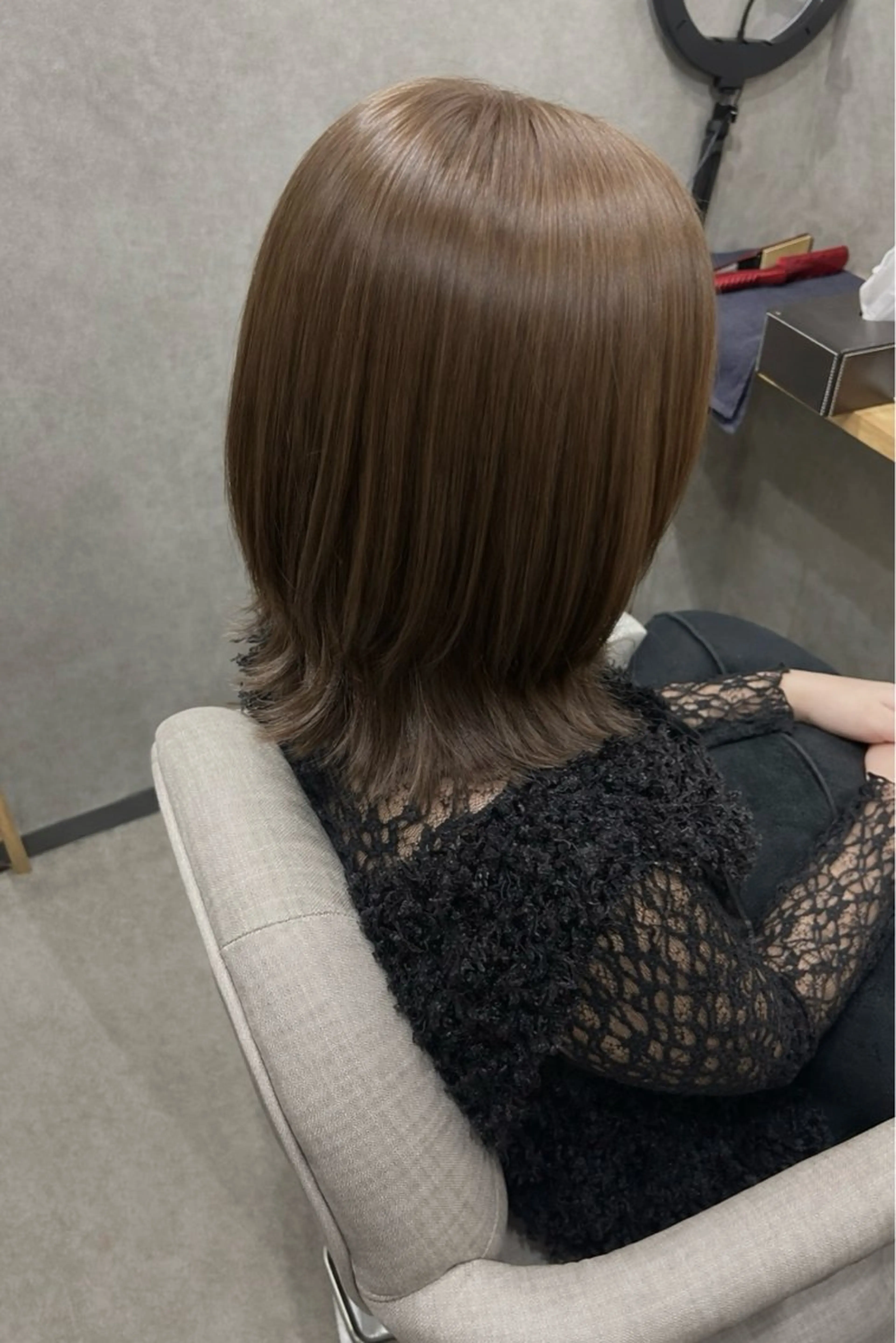ショート カラー ブラウンカラー ミルクティーブラウン ヘアカラー トリートメント 廣瀬 あずさのヘアスタイル